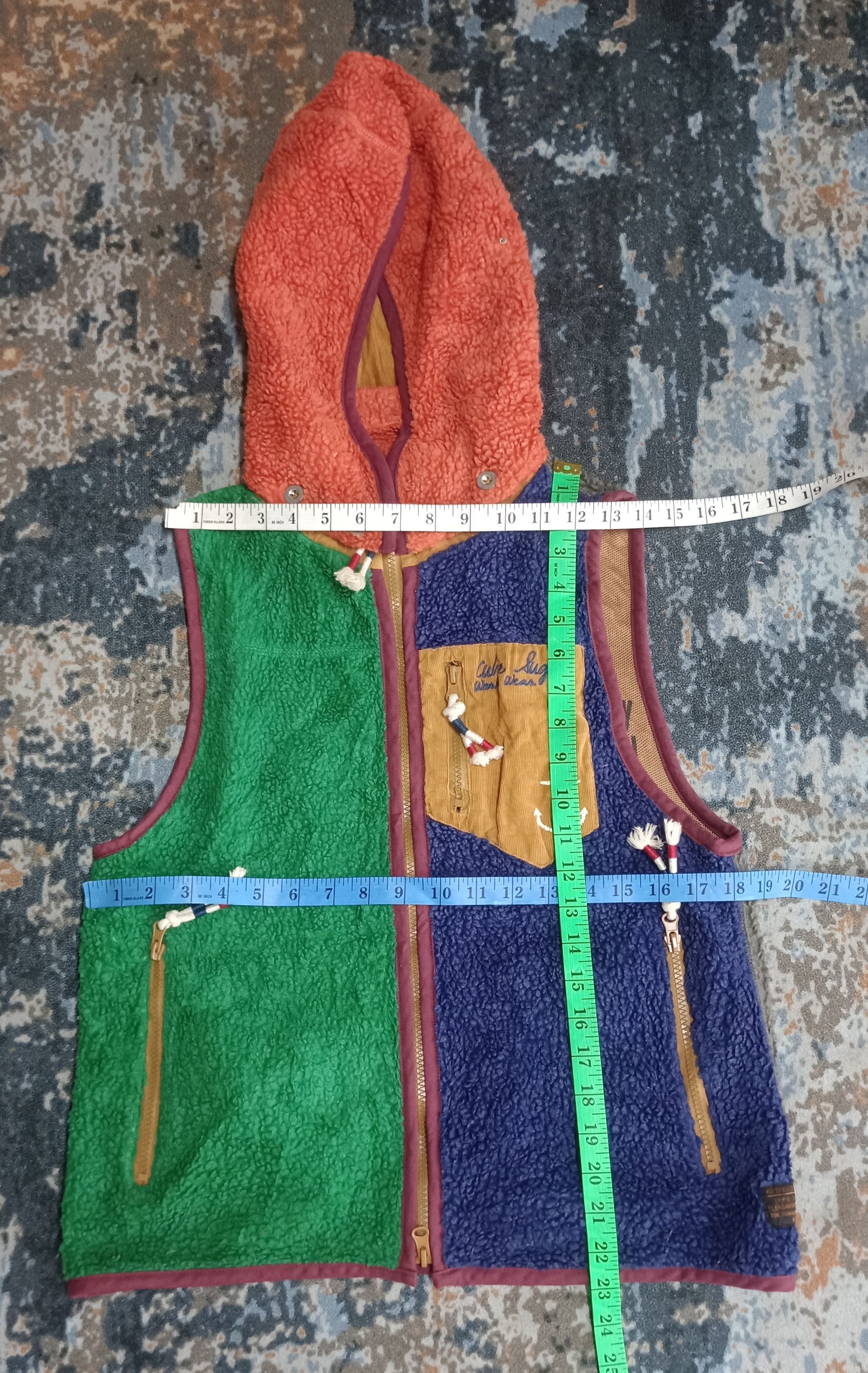 Japanese Brand Cube Sugar Japan Colourblock Sherpa Vest Jacket Size US S / EU 44-46 / 1 - 14 Thumbnail