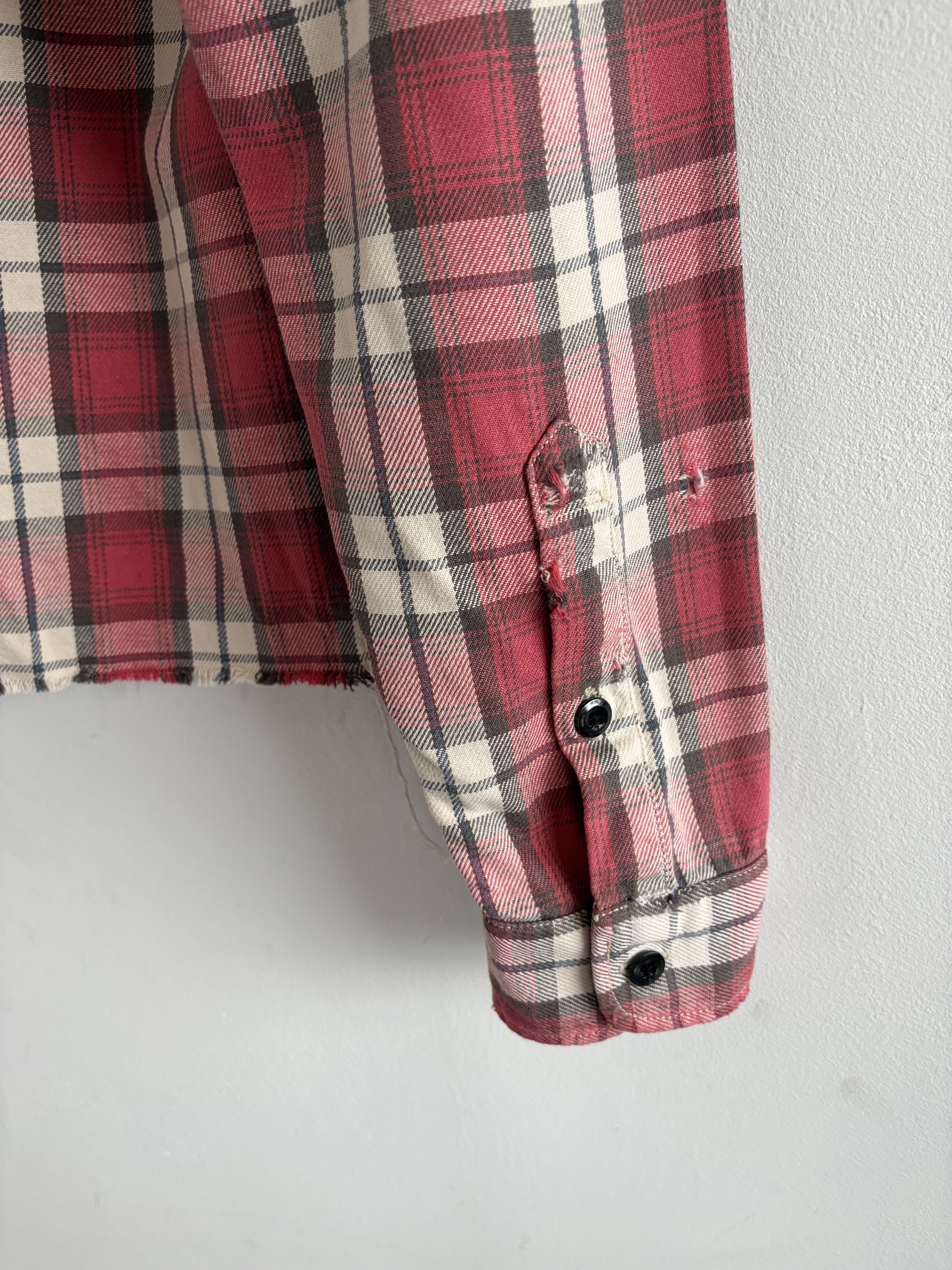 Polo Ralph Lauren Polo Ralph Lauren Checkered Distressed Red Cropped Shirt Size US M / EU 48-50 / 2 - 11 Thumbnail