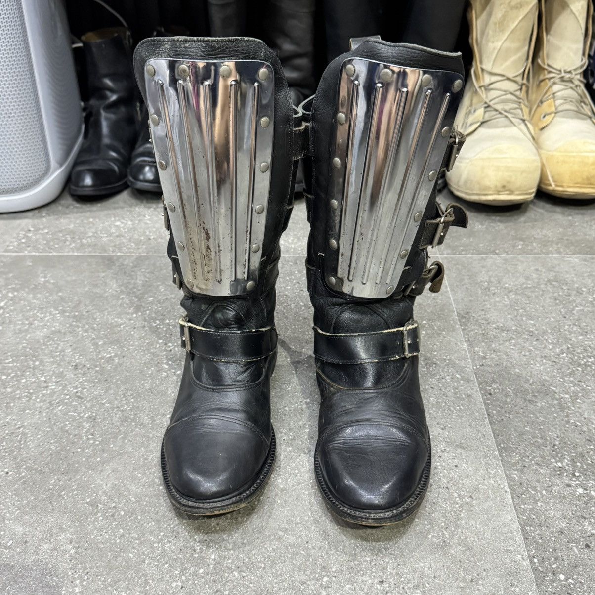 Dr. Martens Vintage Mad Max Avant Garde Metal Plated Leather Boots Size US 7 / EU 40 - 13 Thumbnail
