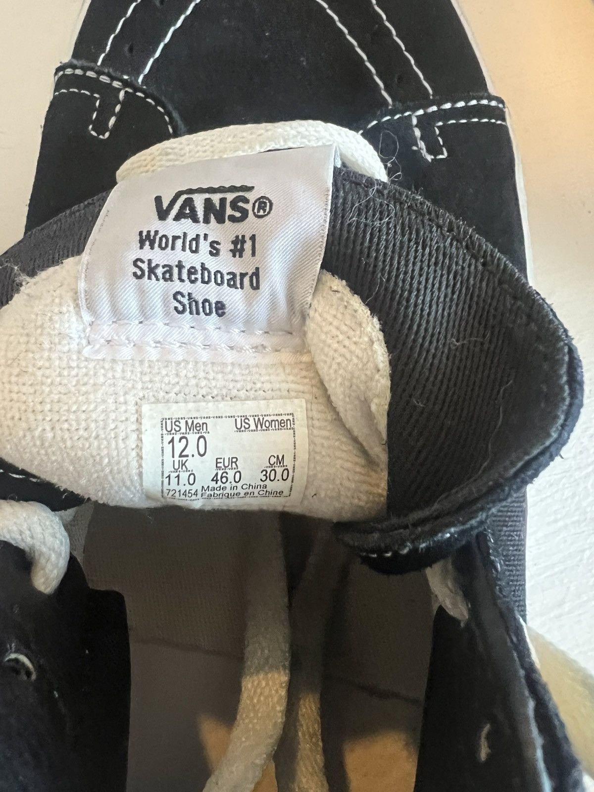 JJJJound × Vans Jjjjound X Vans Sk8-Mid VLT LX Black Size US 12 / EU 45 - 5 Thumbnail