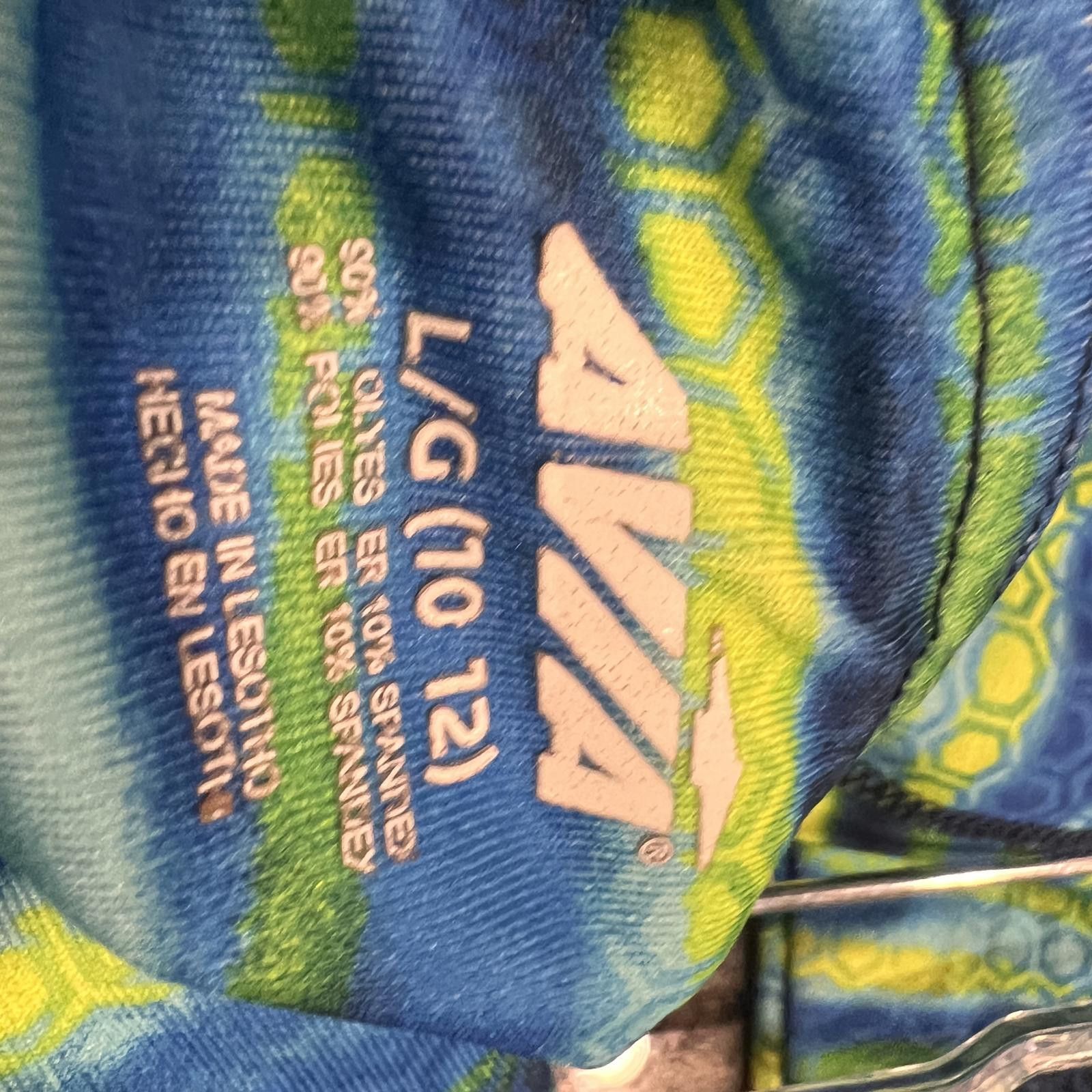 Unknown London Women's Blue and Green Patterned Leggings with Black Accents Size 36" / US 14 / IT 50 - 5 Thumbnail