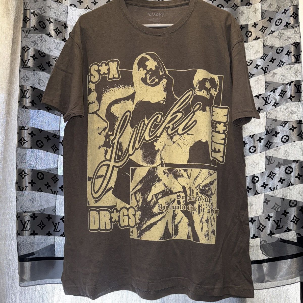 Other Lucki Tour Tee Grey Sand AOP Rare Tour Merch L BNWOT Size US XL / EU 56 / 4 - 1 Thumbnail