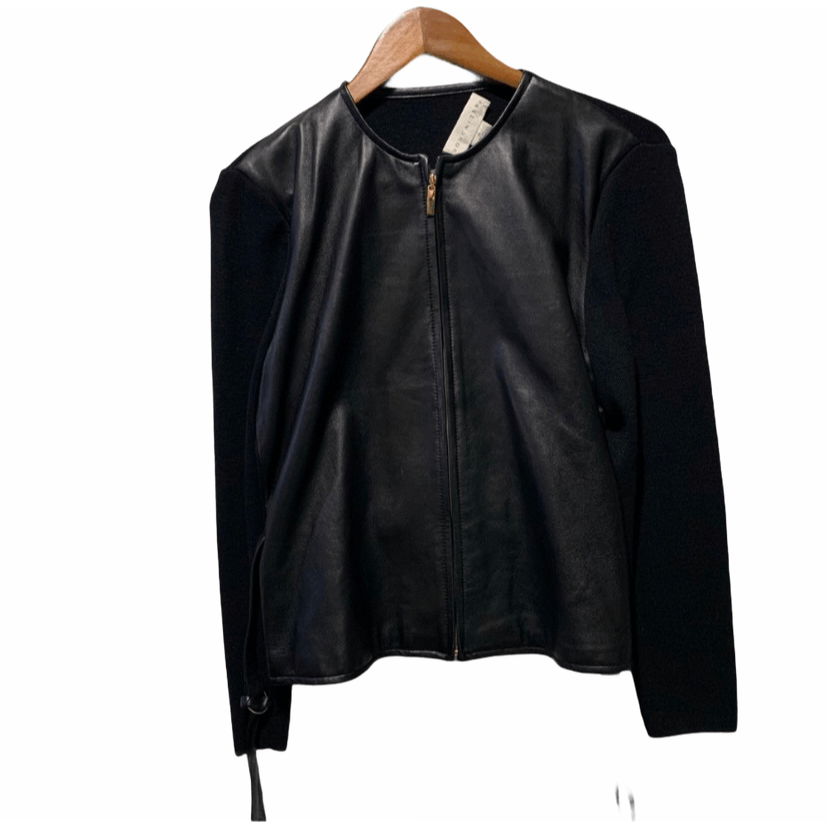 Other Doncaster 100% Leather & Wool Gold Detail Luxury Jacket S Size S / US 4 / IT 40 - 4 Thumbnail