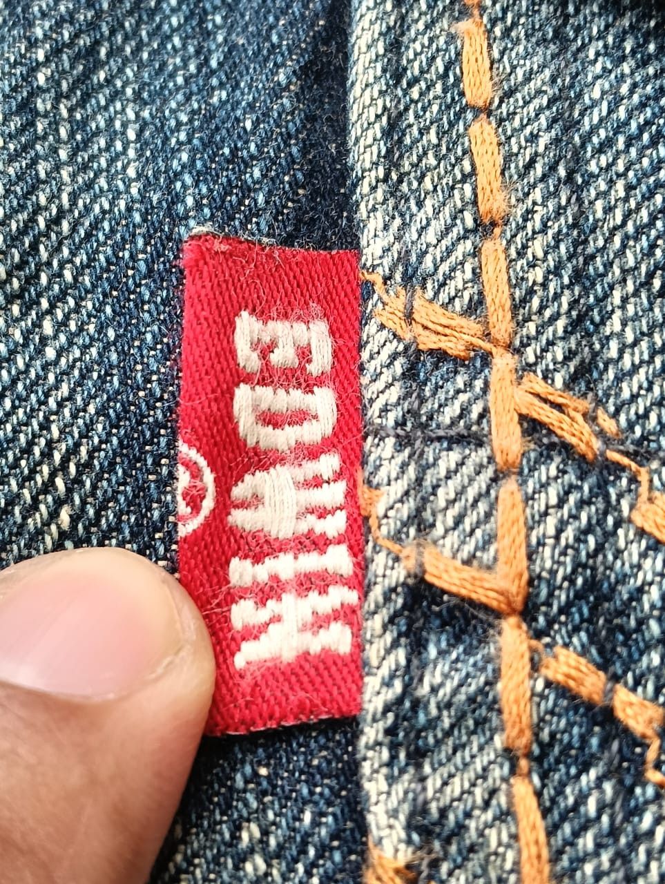 Edwin Flare Edwin Buffalo Head sick faded blue made in Japan 🇯🇵 Size US 34 / EU 50 - 11 Thumbnail
