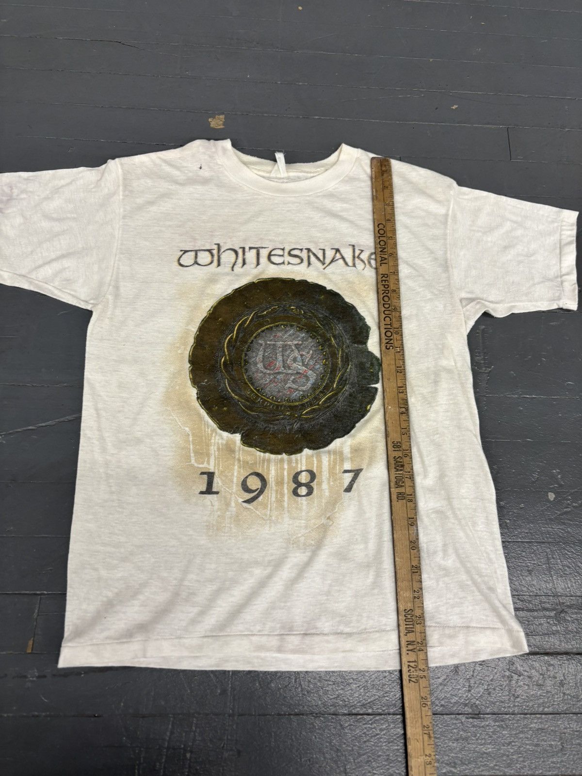 Band Tees × Vintage Vintage 1987 whitesnake tour tee Size US L / EU 52-54 / 3 - 6 Thumbnail