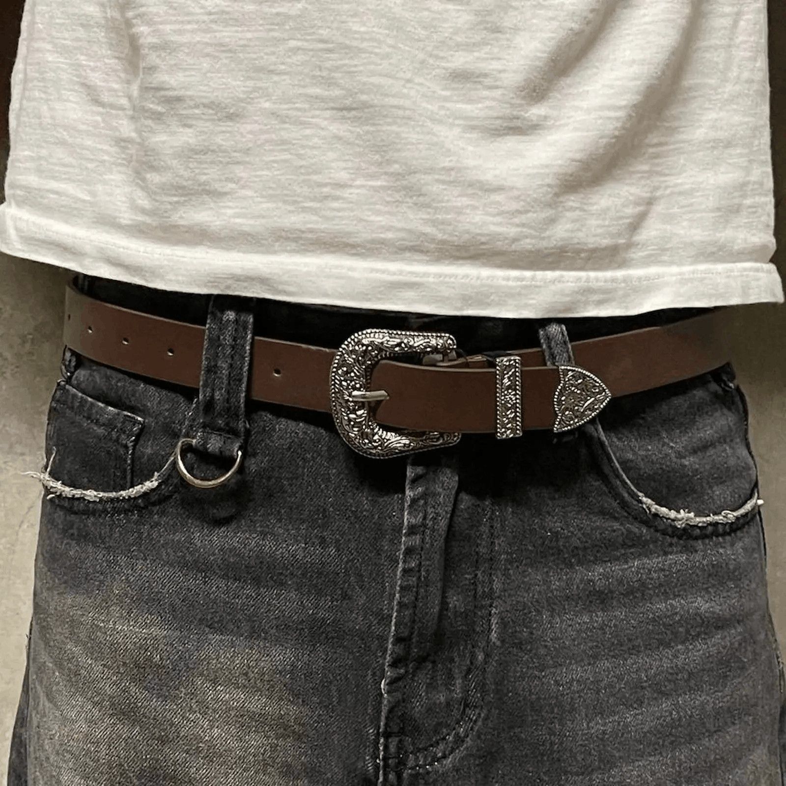 Other Brown western style belt 26-32 MENS Size ONE SIZE - 1 Thumbnail
