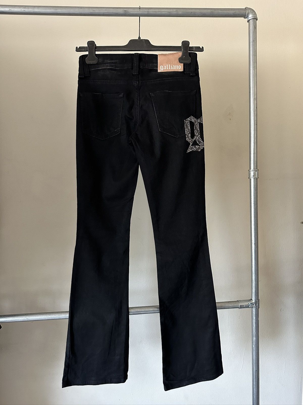 John Galliano 2000s John Galliano black Flare Jeans Size US 29 - 5 Thumbnail