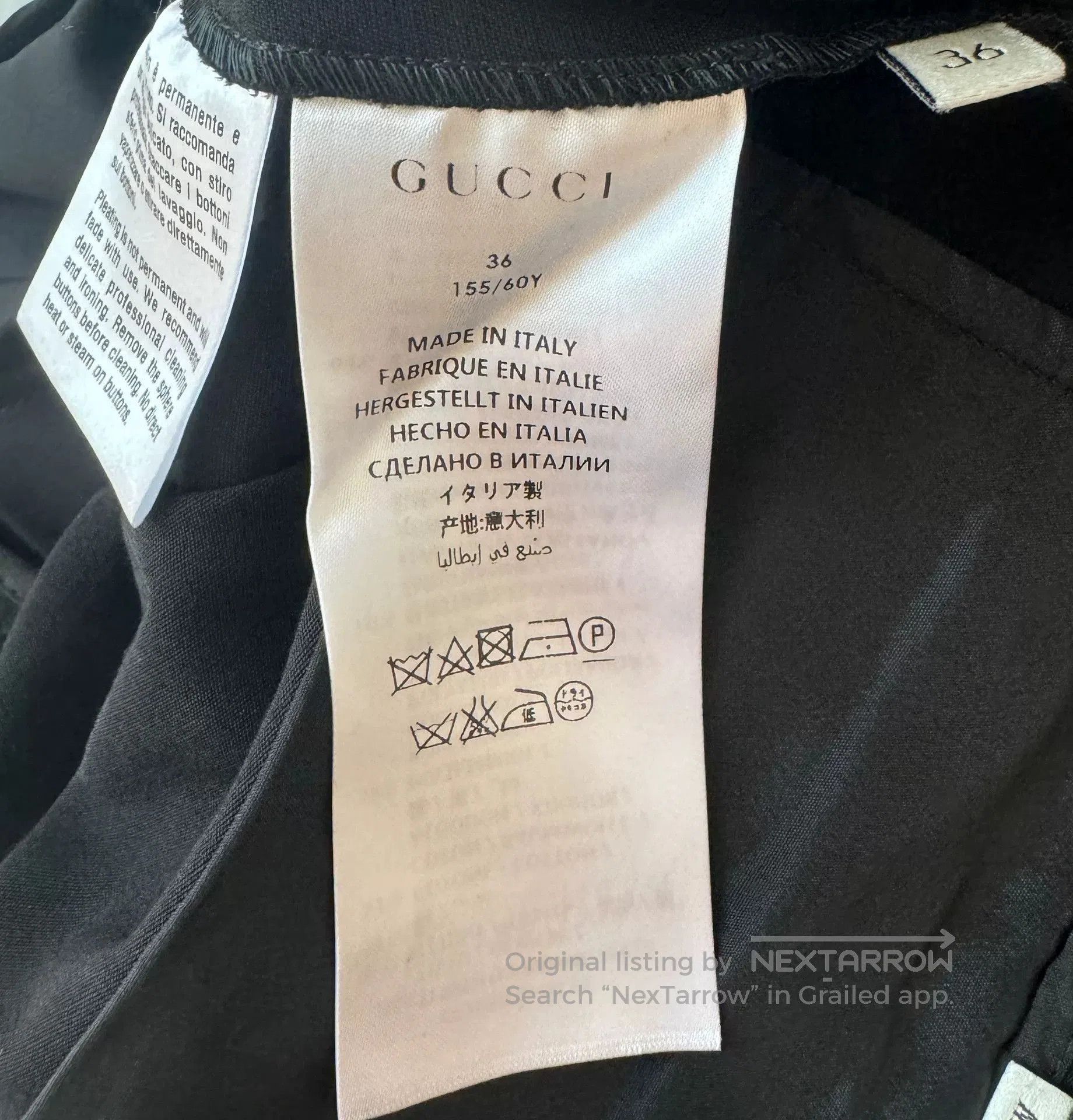 Gucci Gucci Black Pearl Detail Trousers. Size 35" - 6 Thumbnail