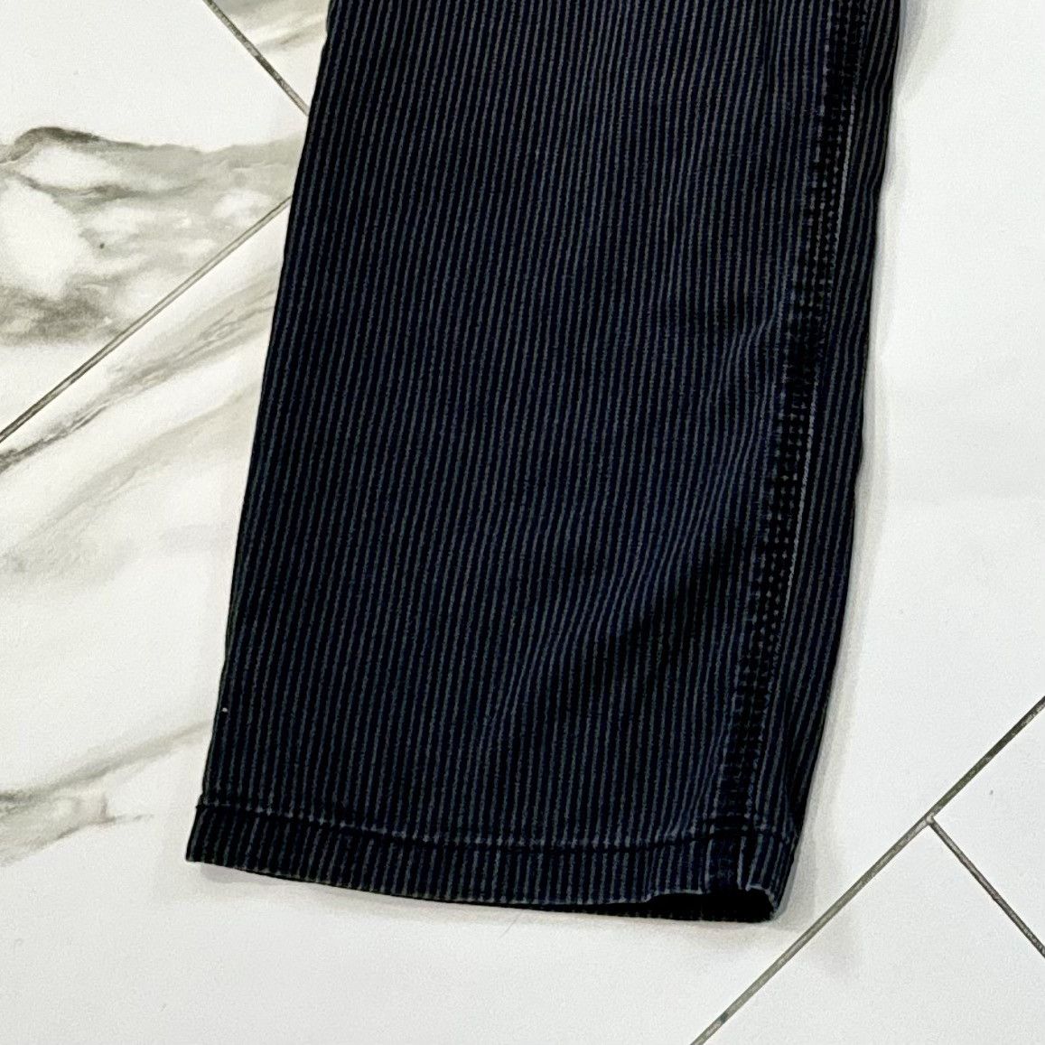 Rude × Vintage BLACK AND GREY STRIPED XXX RUDE PANTS! Size US 33 - 7 Thumbnail