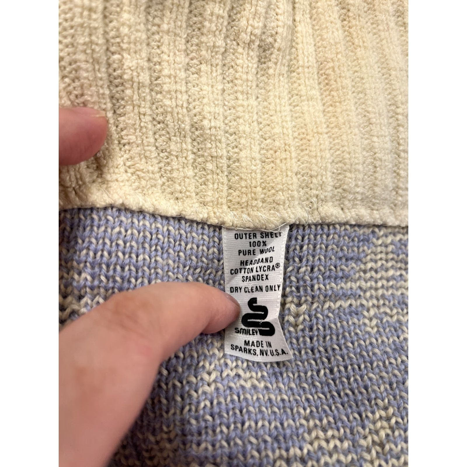 Meister Beanie Hat Adult One Size Blue Knit Wool Spandex Fair Isle Winter Men Dezember?