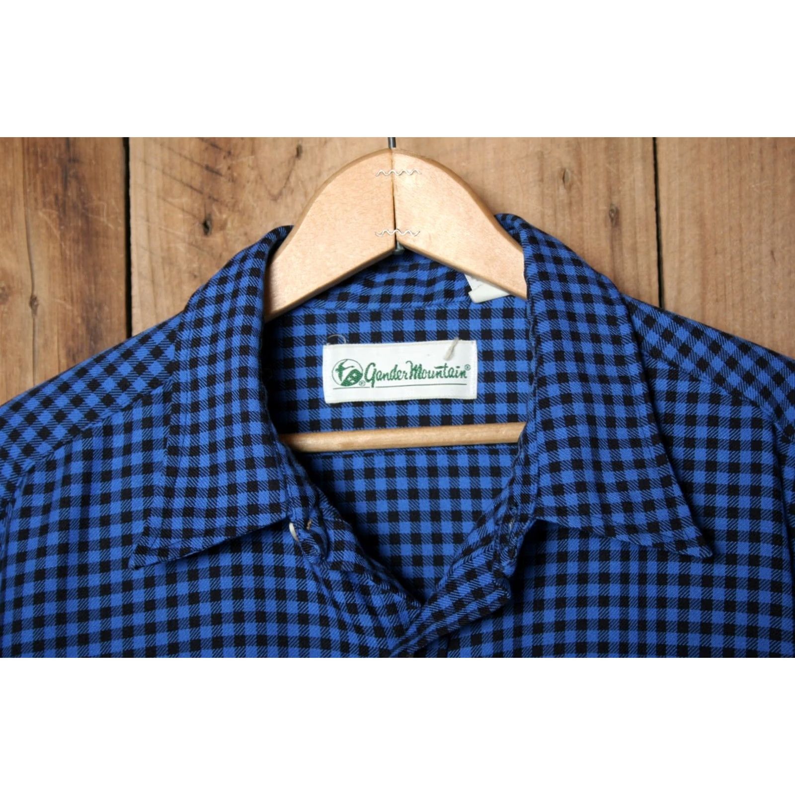 Vintage VINTAGE Gander Mountain Shirt Blue Black Gingham Plaid Button-Front XL Tall Size XLT Mens Shirts Size US XL / EU 56 / 4 - 3 Thumbnail