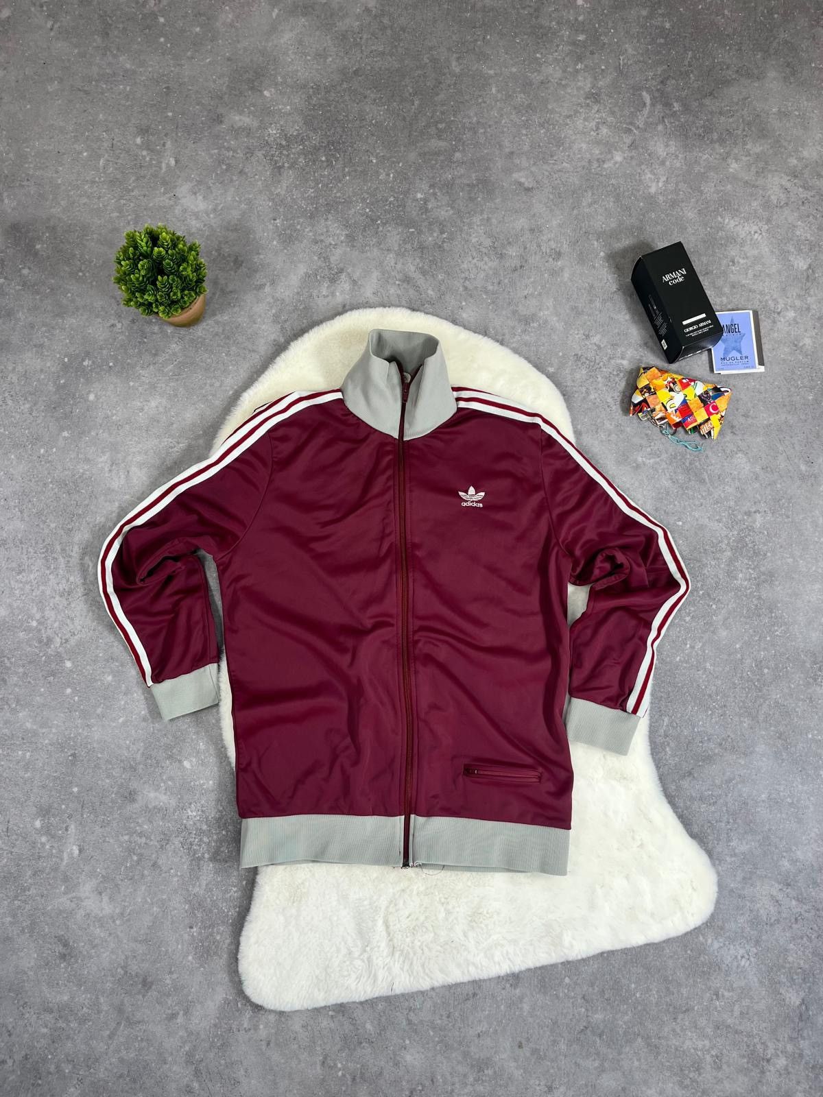 Adidas × Vintage Rare 80s Adidas Zip Sweatshirt Vintage Retro Germany France Size US S / EU 44-46 / 1 - 5 Thumbnail