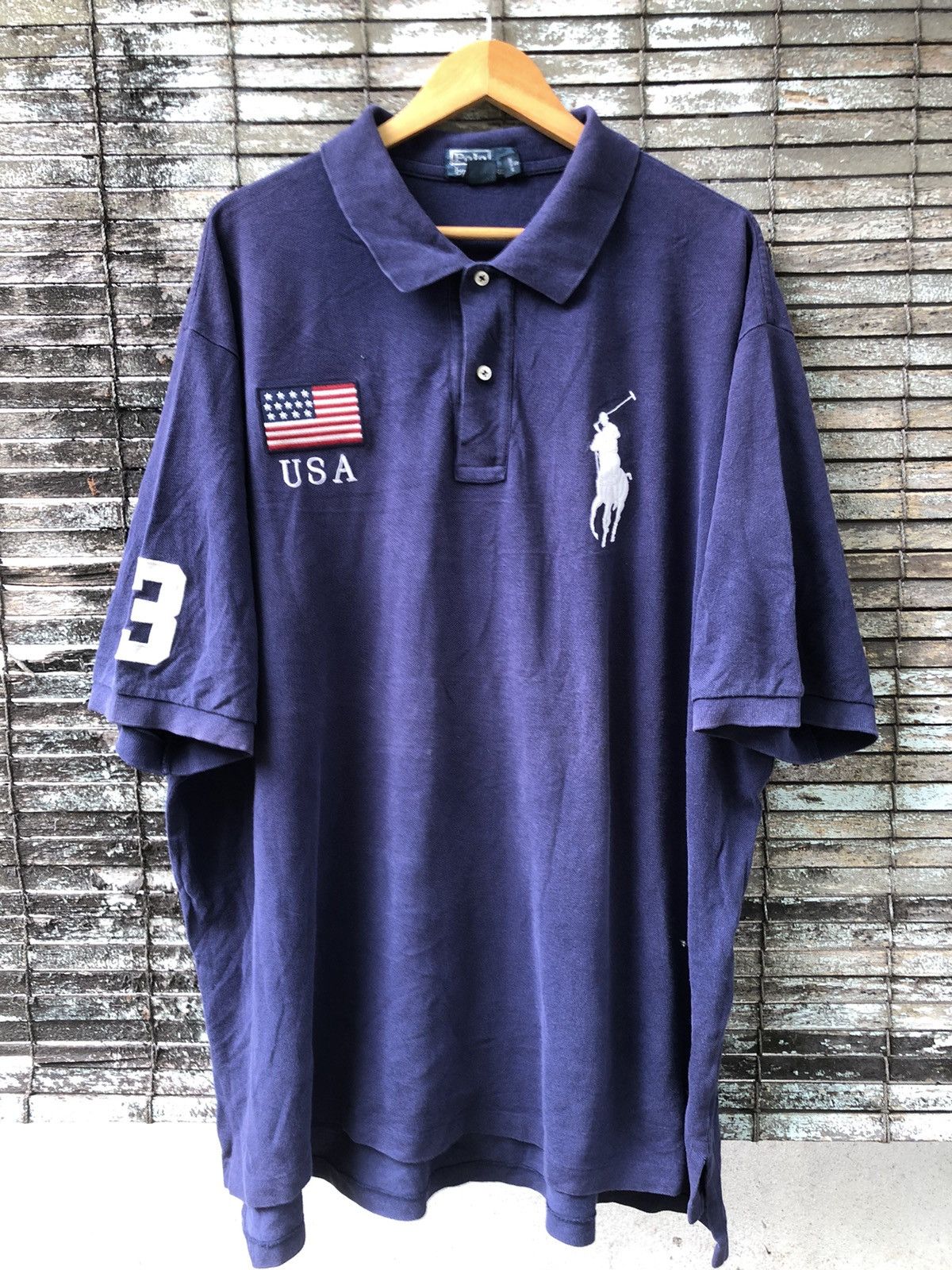 Polo Ralph Lauren 🔥Vintage🔥Polo Ralph Lauren United State ‘3’ Shirts Size US XXL / EU 58 / 5 - 8 Thumbnail