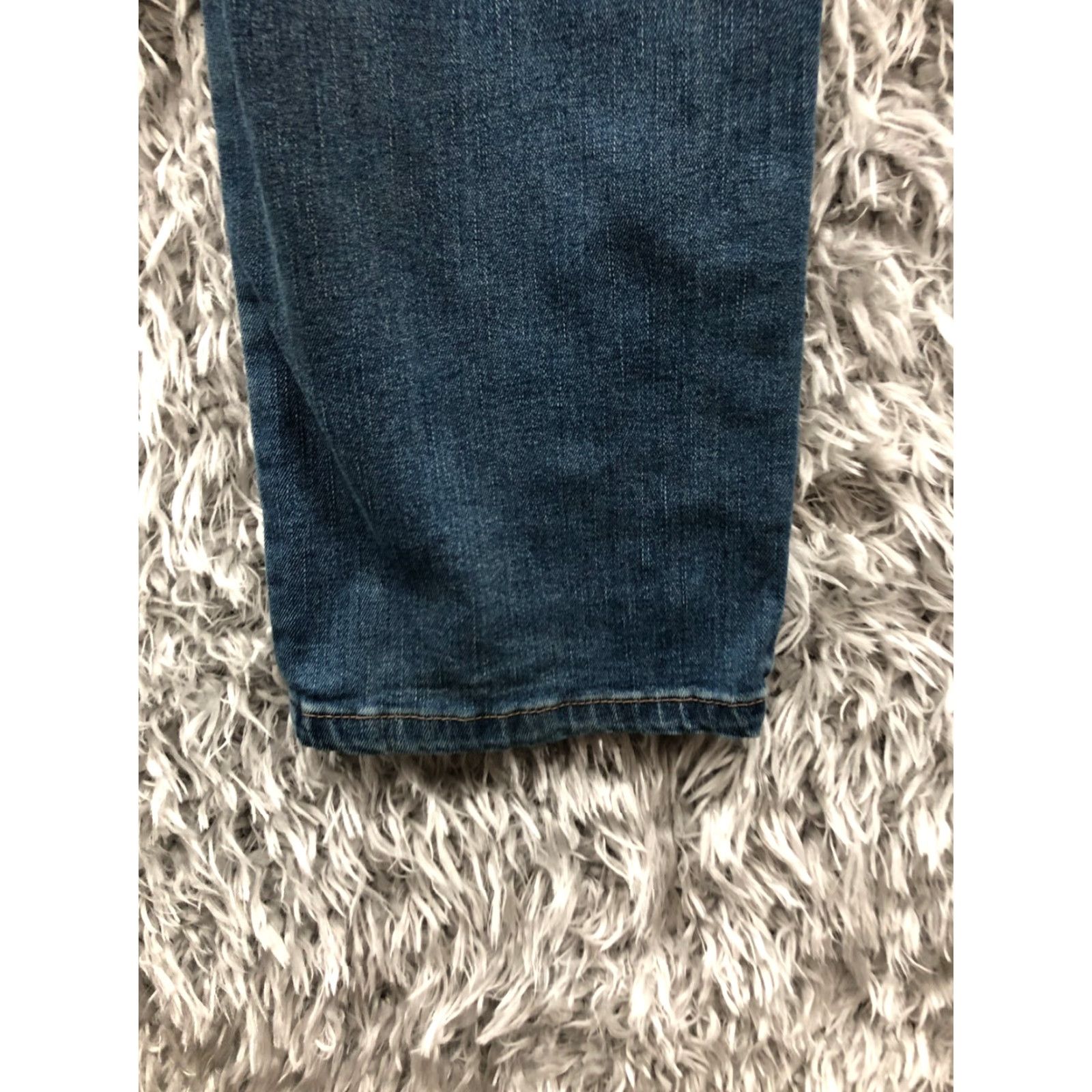 Lee Lee Perfect Fit Jeans Size 12 Womens Mid Rise Dark Wash Blue Denim Straight 5-Pocket Design Zipper Button Belt Loops Size 34" / US 12 / IT 48 - 7 Thumbnail