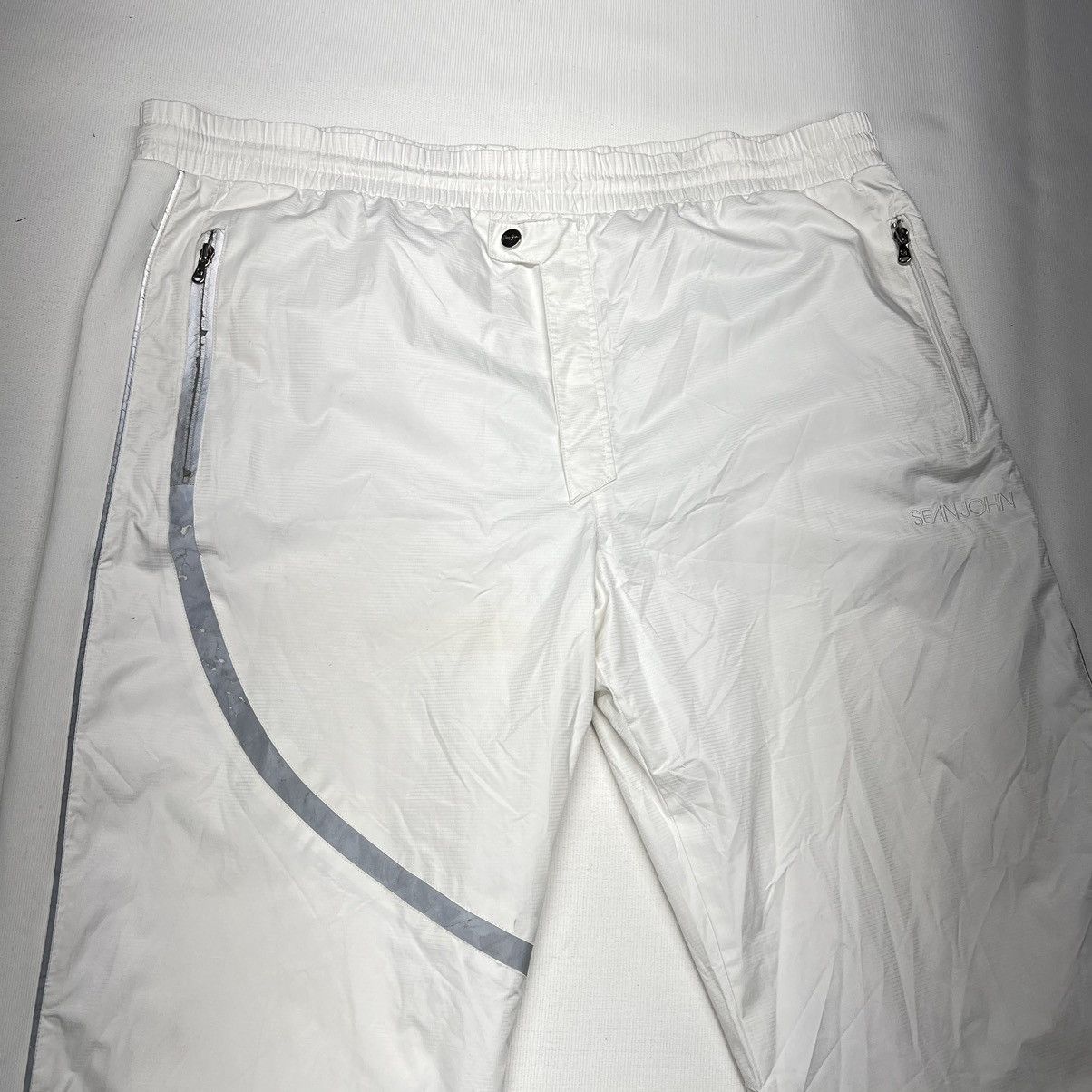 Sean John Sean John Pants White Drawstring Baggy Track 3M Y2K Retro Size US 36 / EU 52 - 2 Thumbnail