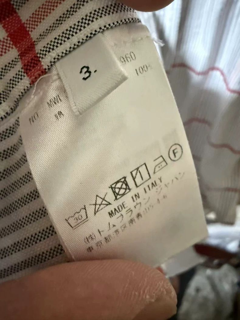 Thom Browne Thom browne Red striped shirt with long sleeves 2504-Nextar Size US L / EU 52-54 / 3 - 5 Thumbnail