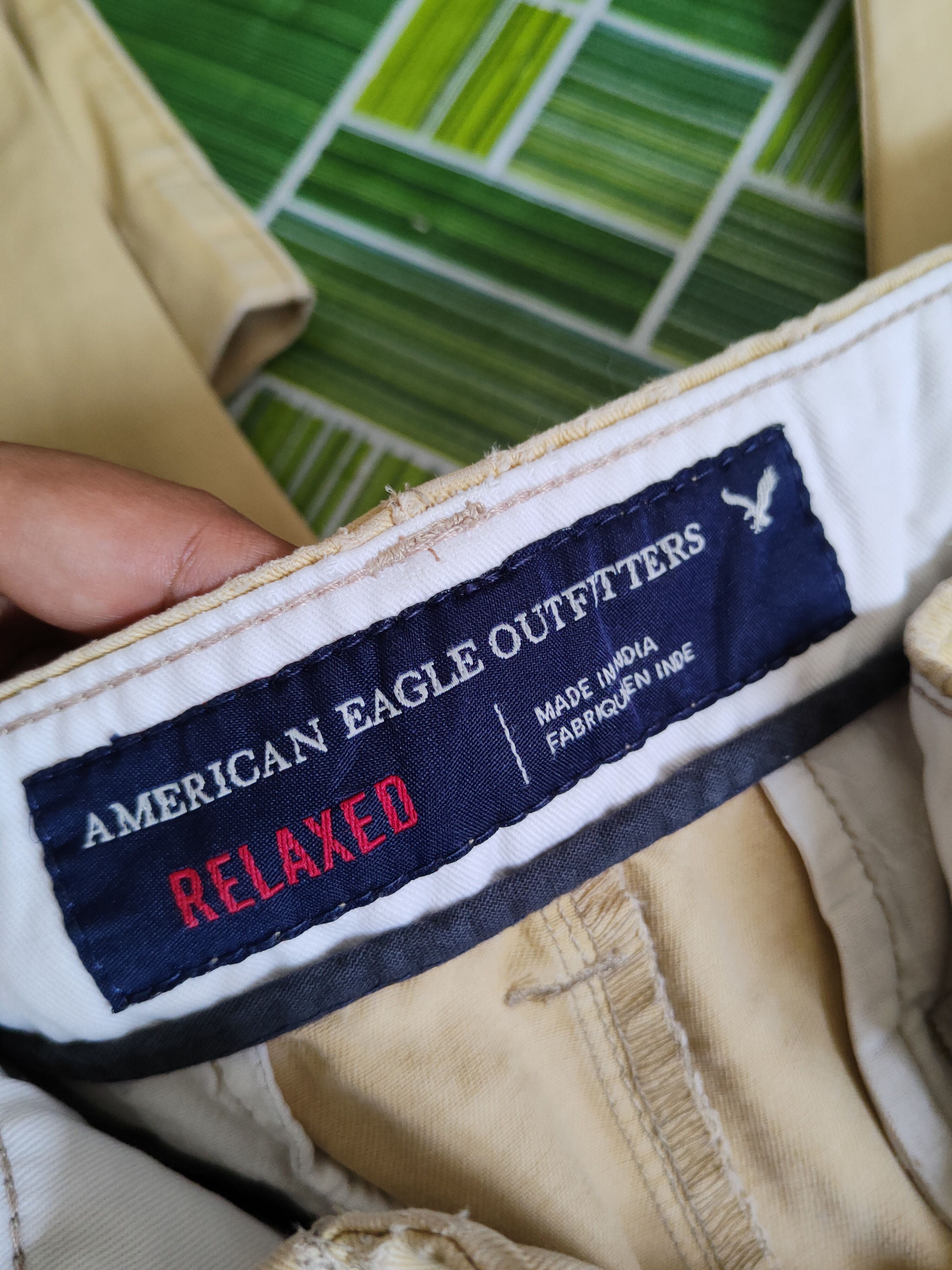 American Eagle Outfitters × Japanese Brand × Vintage American Eagle Outfitters Yellow Casual Pants #S2744 Size US 32 / EU 48 - 14 Thumbnail