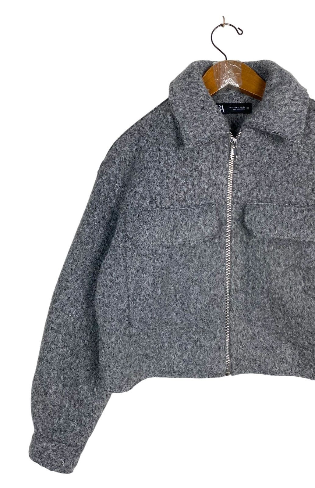 Zara Rare‼️ Zara Cropped Zip Up Jacket Size S / US 4 / IT 40 - 2 Thumbnail
