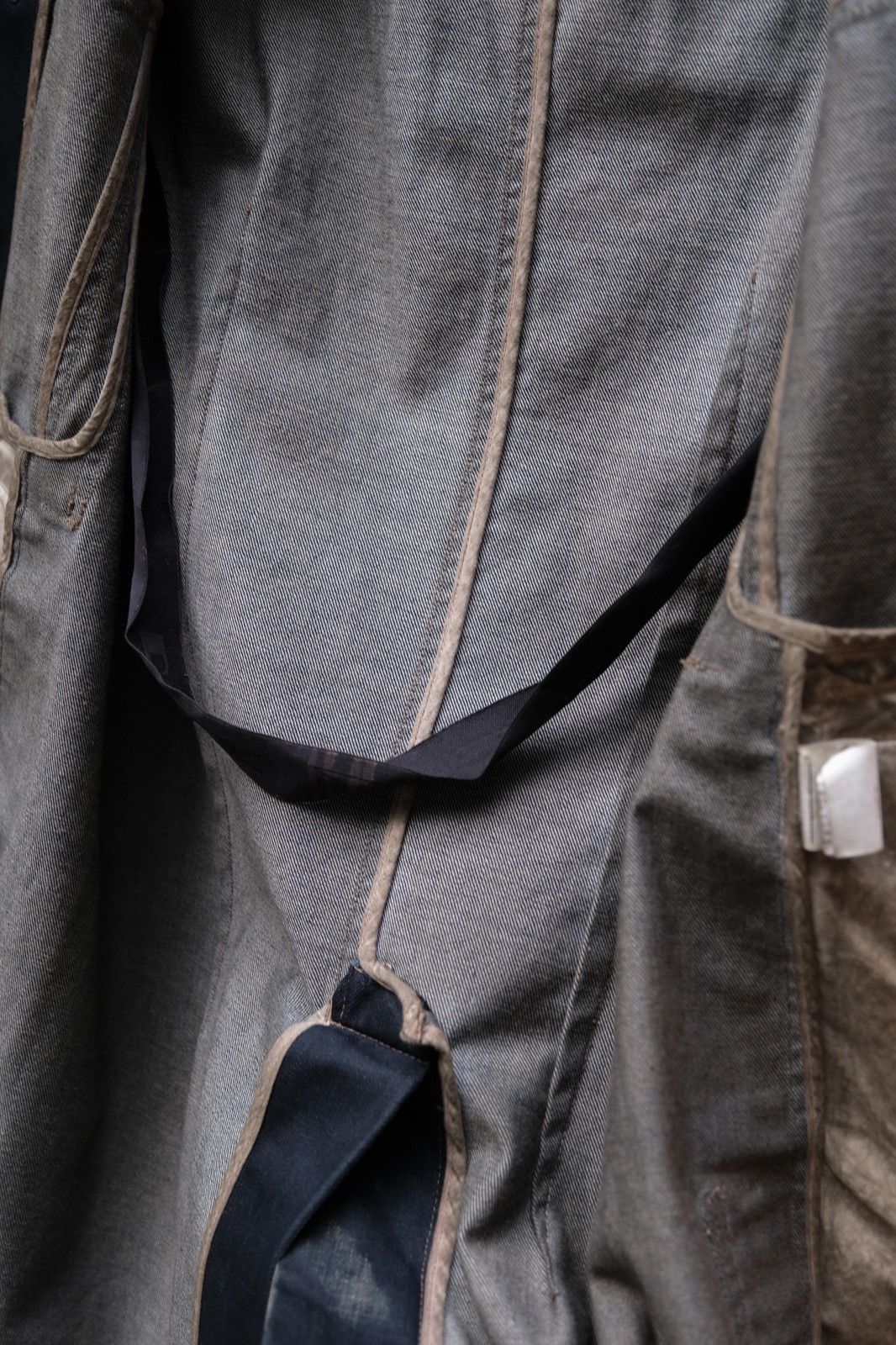 Rick Owens Drkshdw Rick Owens DRKSHDW Waxed Denim Long Vest Size US M / EU 48-50 / 2 - 6 Thumbnail