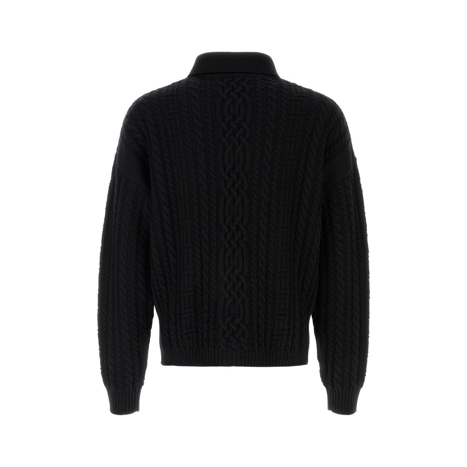 Versace VERSACE Black Wool Cardigan New & Authentic (Men's size:XL;) Size US XL / EU 56 / 4 - 2 Thumbnail