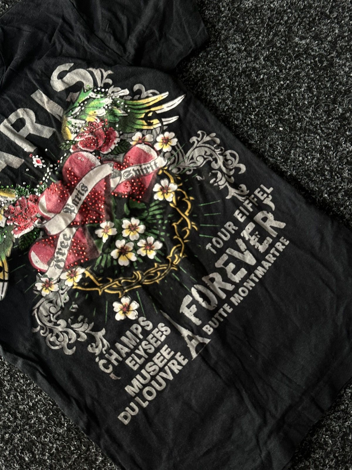 Designer × Ed Hardy 🚨Vintage Ed Hardy STYLE tiger big True Love Logo Women Tee Size M / US 6-8 / IT 42-44 - 3 Thumbnail