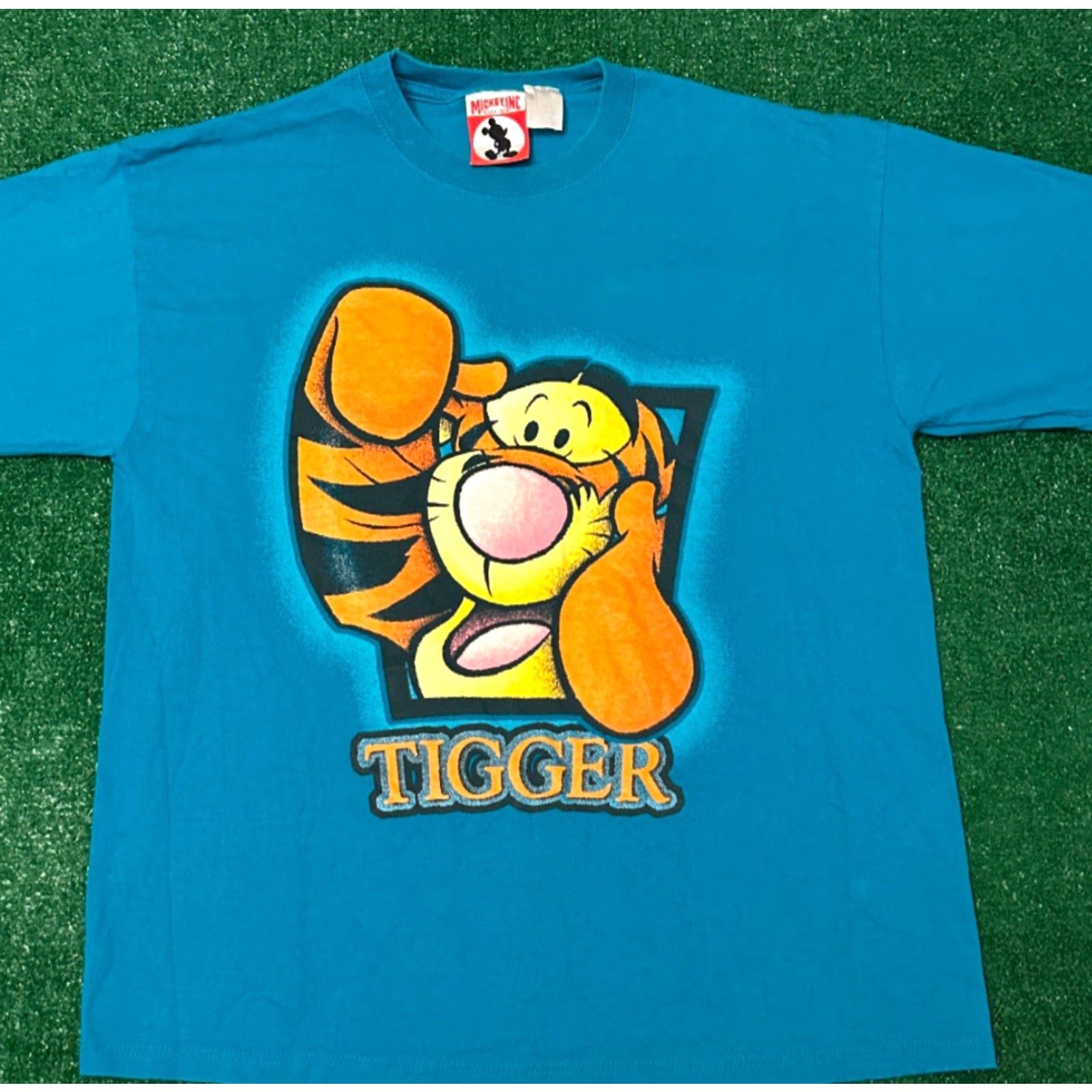Disney VINTAGE Disney Tigger Big Logo Cartoon VTG Shirt Mens Size M 1990s 90s Logo Blue Short Sleeve Shirt Mens Disney VTG 1990s Size US M / EU 48-50 / 2 - 3 Thumbnail