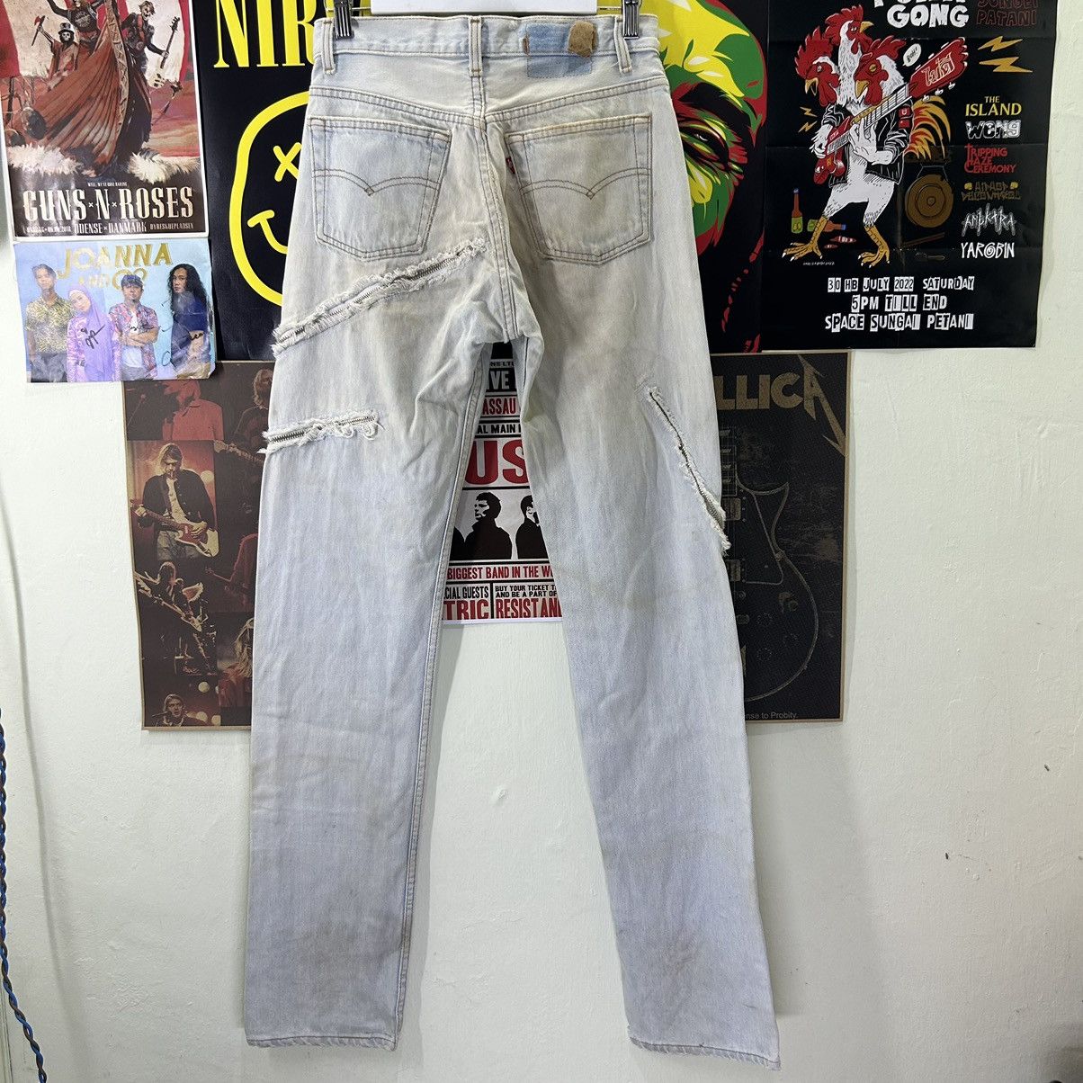 Levi's Vintage Levi’s 524 USA Punk Zipped Custom Rare Design Denim Size US 29 - 10 Thumbnail