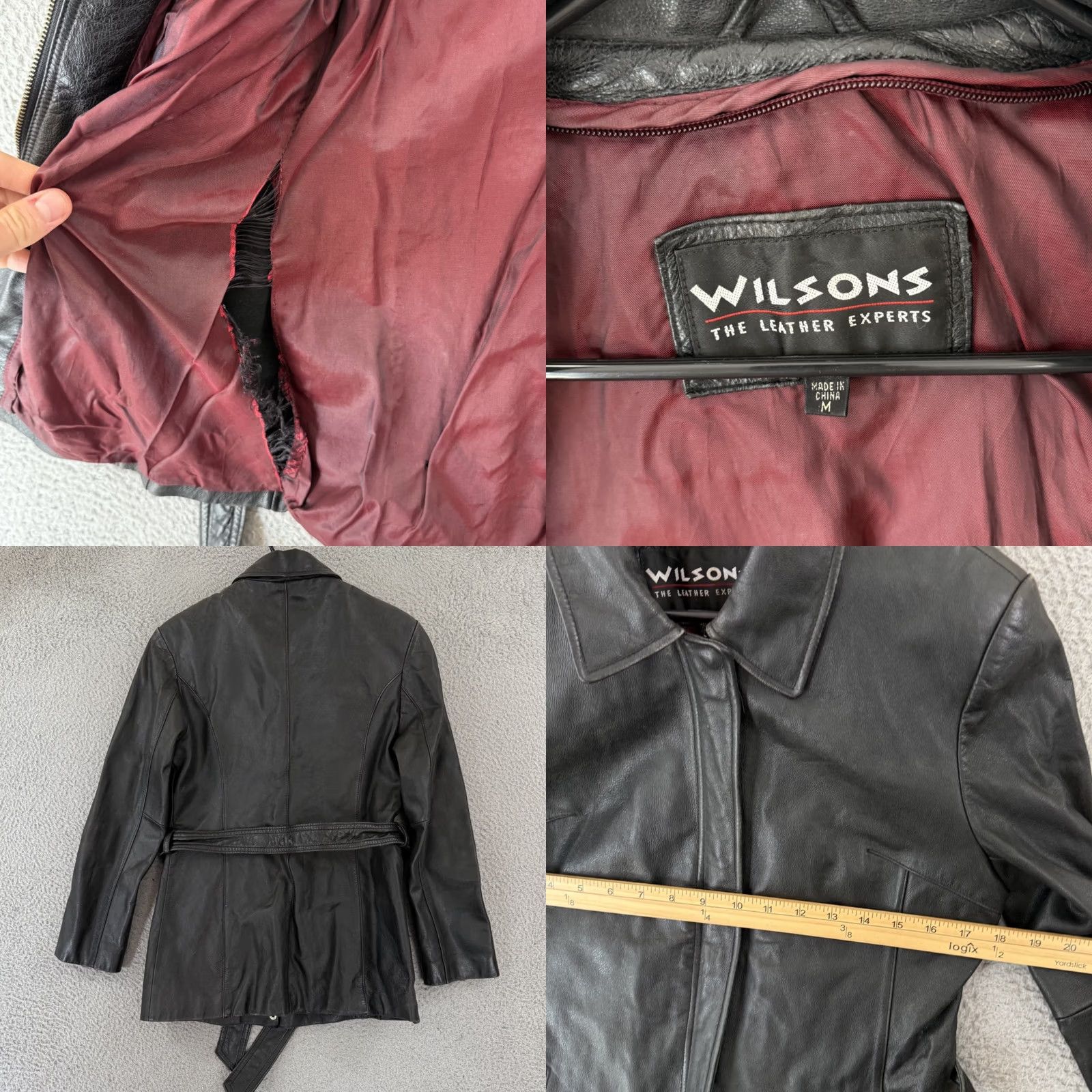Vintage VINTAGE Wilsons Leather Jacket Womens Black Moto Biker 90s Zip Motorcycle Grunge Jacket Womens Black 90s Motorcycle Zip Size M / US 6-8 / IT 42-44 - 8 Thumbnail