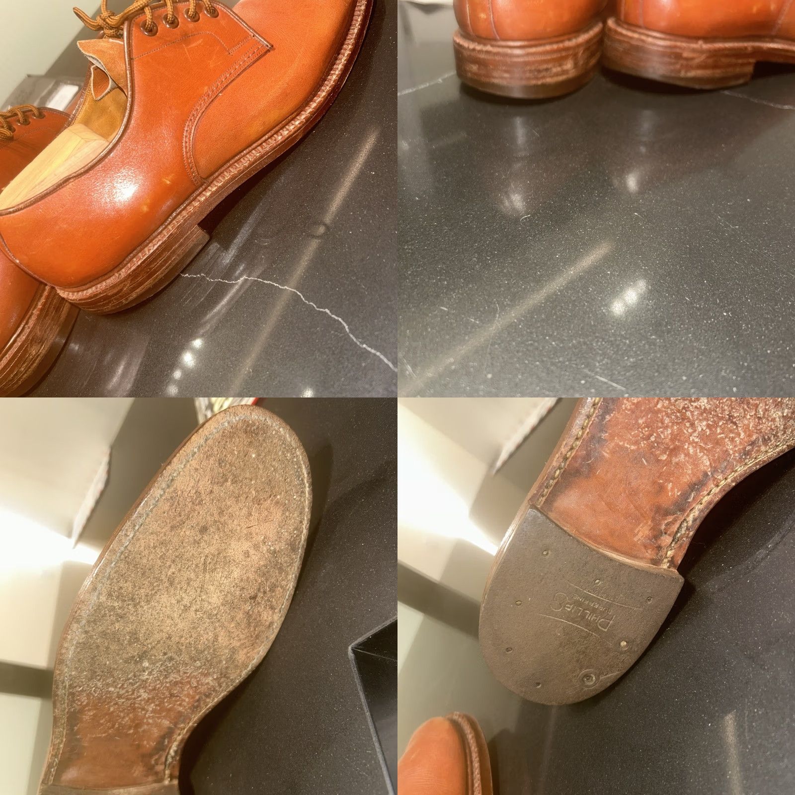 Tricker's VINTAGE Trickers Derby Shoes Men's Size 9 Tan Brown Leather Woodstock Handmade England Designer Size US 9 / EU 42 - 9 Thumbnail