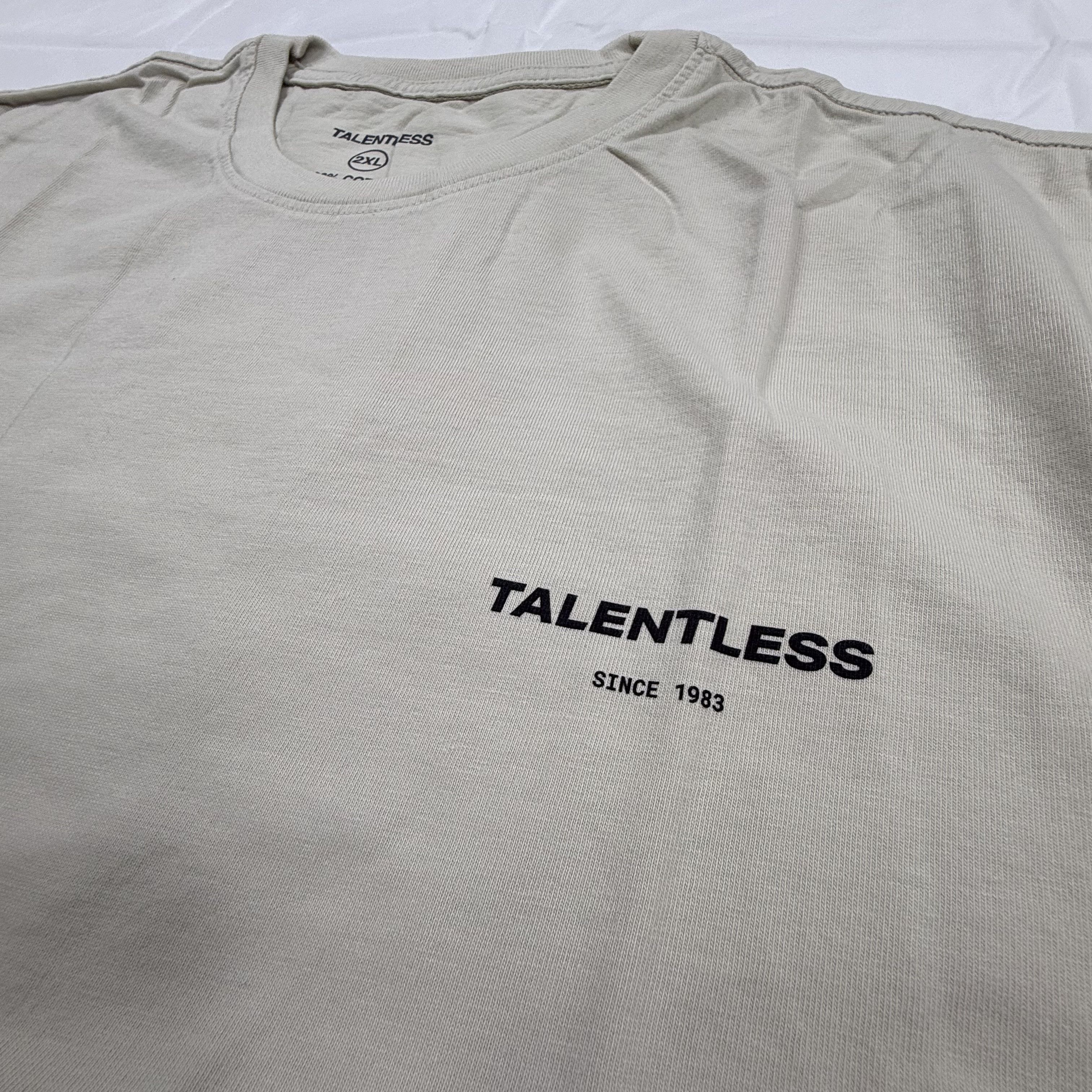 Talentless Talentless Mens 2XL Tan Beige Logo T-Shirt Made in USA Size US XXL / EU 58 / 5 - 5 Thumbnail