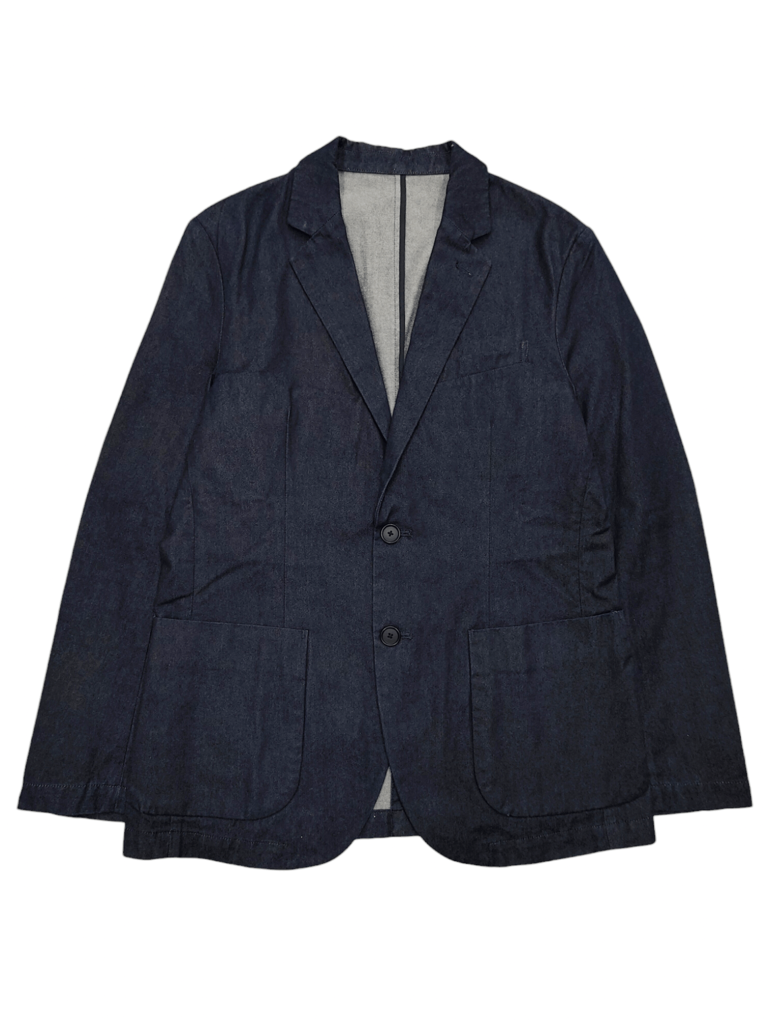 Japanese Brand Le Jun- Archive Japanese Raw Denim Flaker Blazer Jacket Size US S / EU 44-46 / 1 - 1 Thumbnail