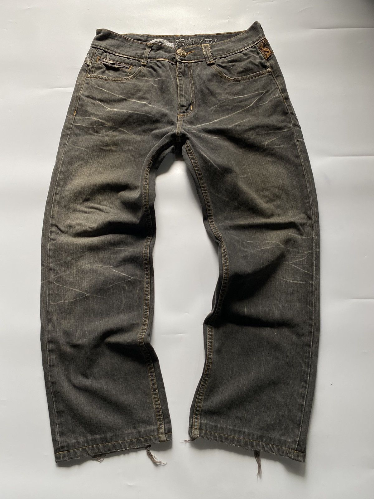 Japanese Brand × Le Grande Bleu (L.G.B.) Japanese brand big train embroidery wash Size US 34 / EU 50 - 2 Thumbnail