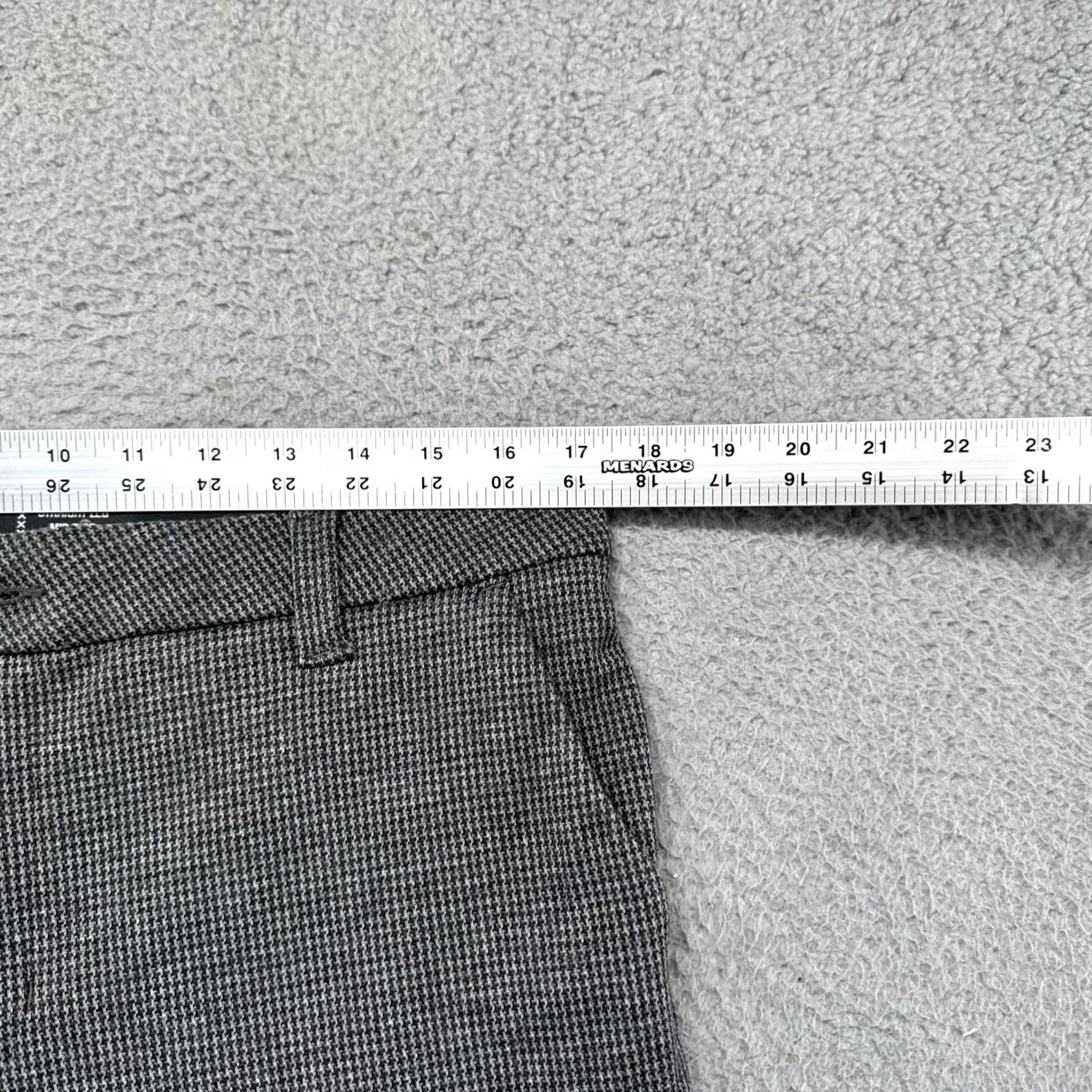 Lee Lee Woman's Pants Gray Houndstooth Mid Rise Regular Fit Straight Leg Size 14M Size 36" / US 14 / IT 50 - 5 Thumbnail