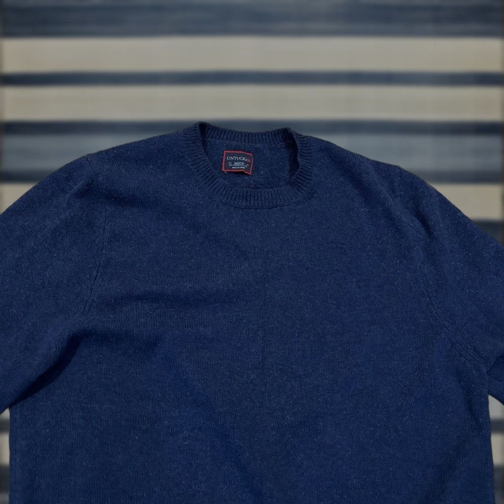 UNTUCKit UNTUCKit Crew Neck Sweater Navy Blue Wool Blend Pullover Men’s Size Medium Size US M / EU 48-50 / 2 - 1 Thumbnail