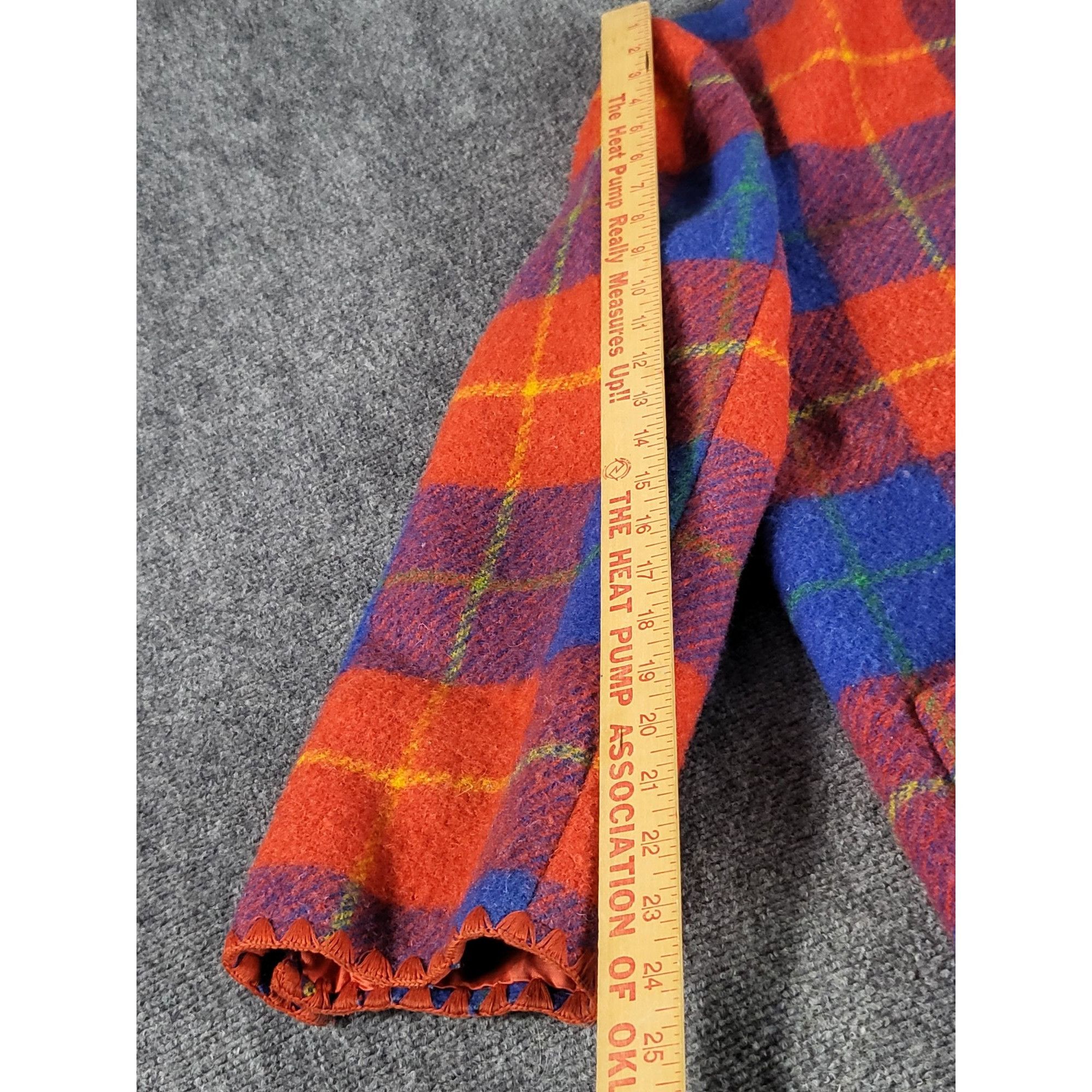 Vintage Vintage Diane Dickinson Plaid Wool Jacket Women Sz 12 Red Bl Size XL / US 12-14 / IT 48-50 - 5 Thumbnail