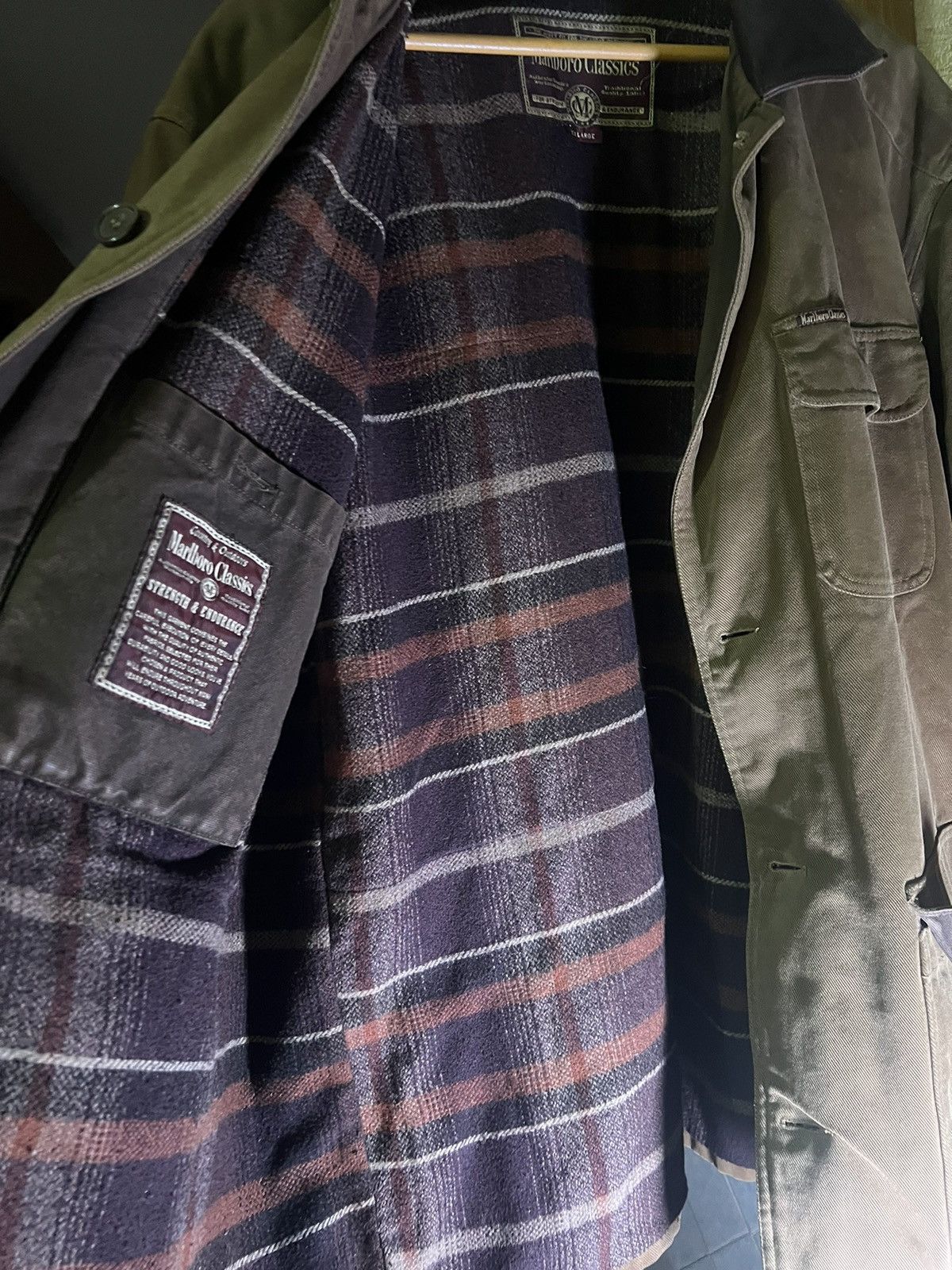 Marlboro Marlboro Classics Vintage 90's Blanket Lined Coat Size US XL / EU 56 / 4 - 25 Thumbnail