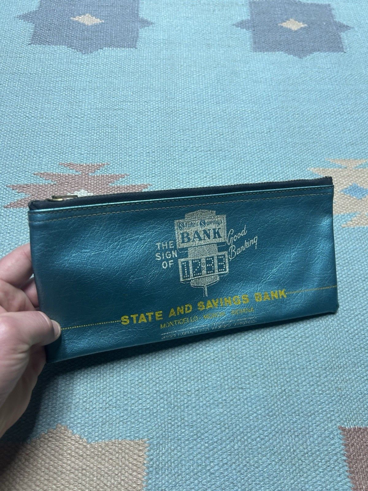 Vintage Vtg Rifkin bank deposit money bag state savings bank Indiana Size ONE SIZE - 3 Thumbnail