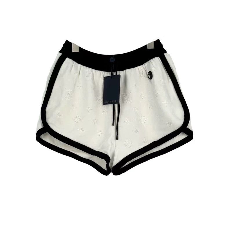 Louis Vuitton Louis Vuitton size s White full cutout logo drawstring sho Size 24" / US 00 / IT 34 - 1 Thumbnail
