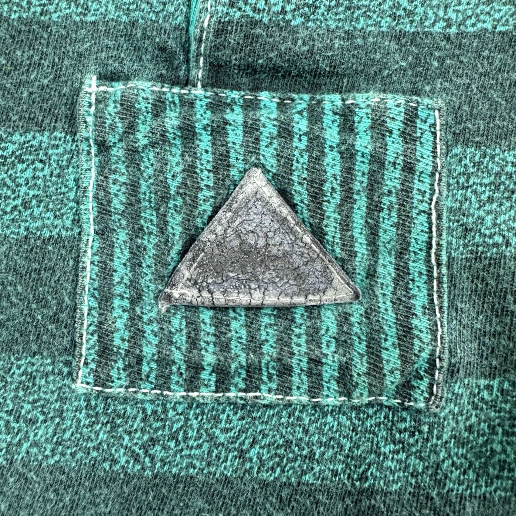 REEF VINTAGE Barrier Reef Henley Long Sleeve Shirt Striped Adult XL Green Hipster 1980s Mens SHIRT Size US XL / EU 56 / 4 - 3 Thumbnail
