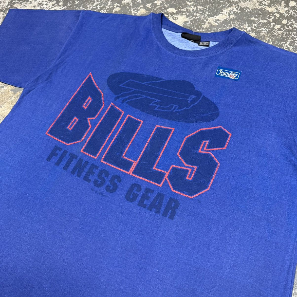 Other Vintage Buffalo Bills Fitness Gear 1995 NFL Blue Tshirt Size US XL / EU 56 / 4 - 10 Thumbnail