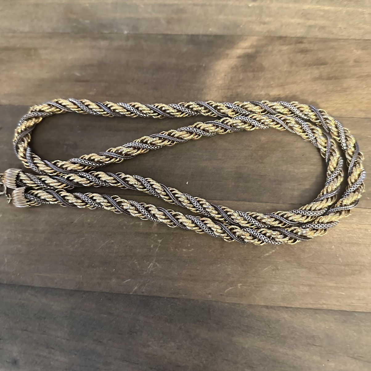 Vintage Vintage chunky multi twisted rope chain necklace Size ONE SIZE - 2 Thumbnail