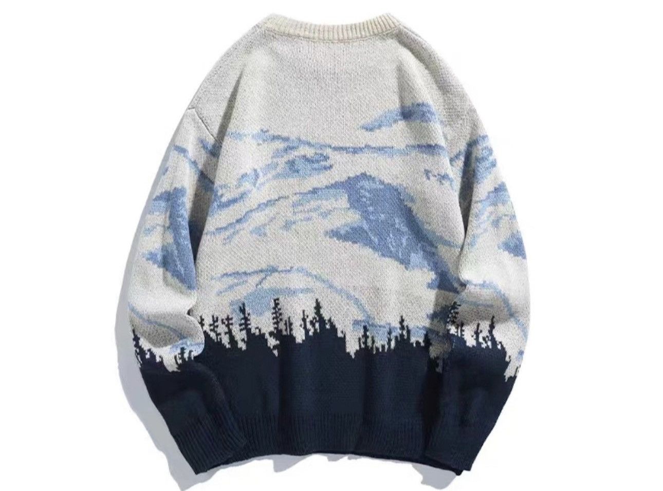 Designer × Japanese Brand Snow Mountain Round Neck Casual Knit Sweater Size US M / EU 48-50 / 2 - 4 Thumbnail