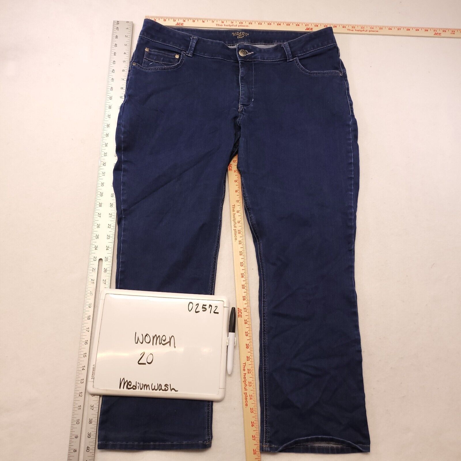 Lee Riders by Lee Casual Button Denim Jeans Womens Size 20 Blue Size 42" / US 20 - 4 Thumbnail
