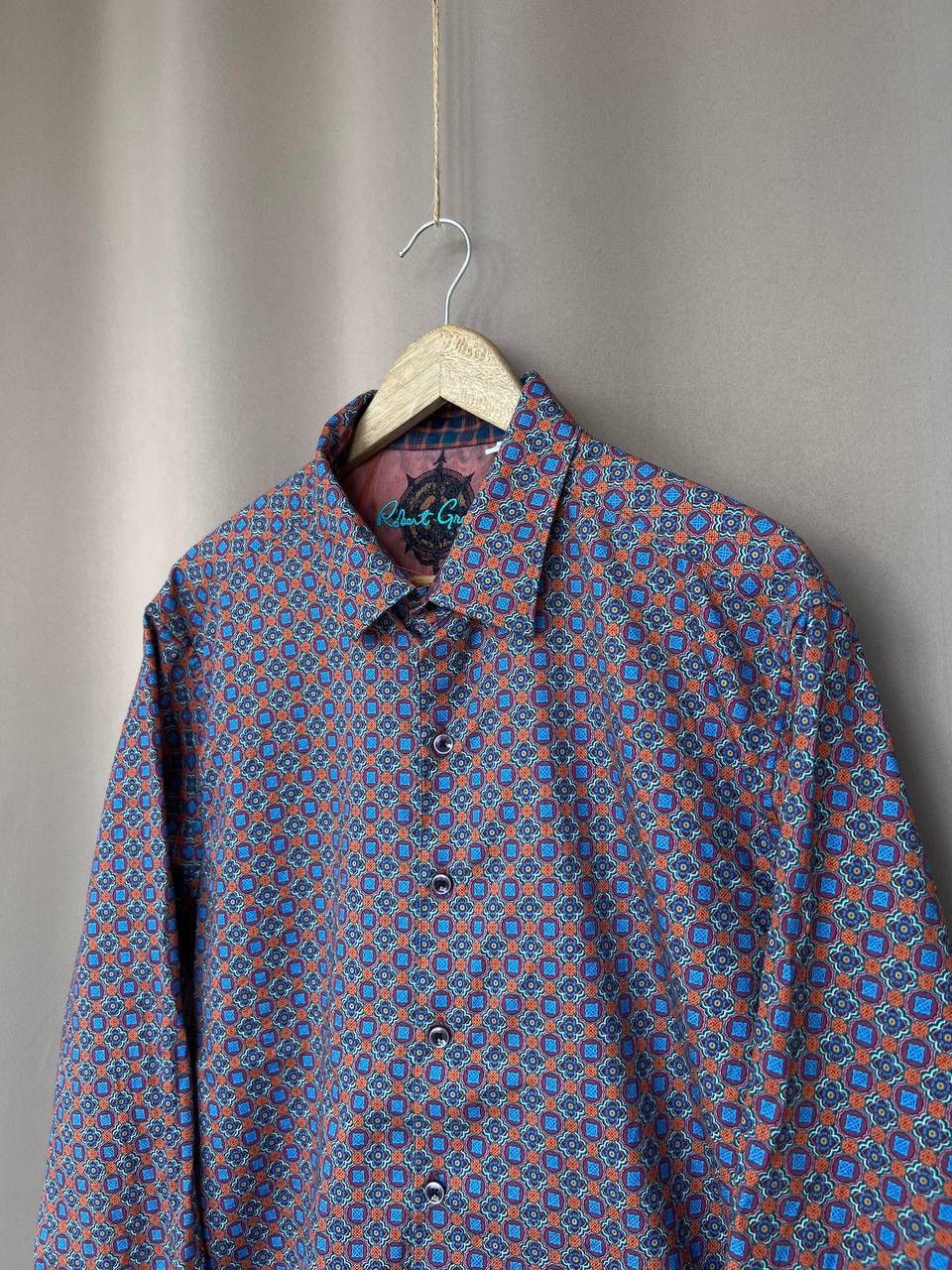 Robert Graham Robert Graham Button Up Shirt Mens Size XXL Brown Geometric Size US XXL / EU 58 / 5 - 4 Thumbnail