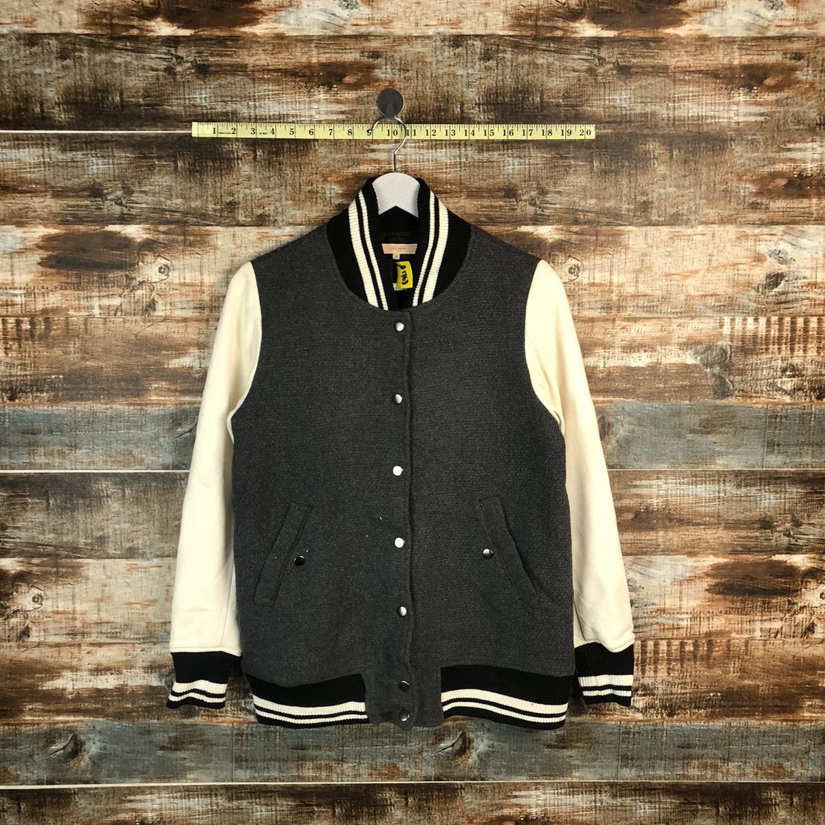 Japanese Brand Pink Adore Grey Bombers Jacket #A1763 Size S / US 4 / IT 40 - 1 Thumbnail