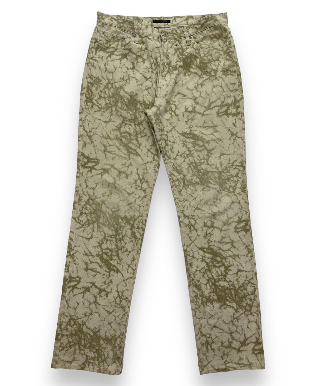 image of Distressed Denim x Kmrii Spellbound By Domingo Distressed Printed Jeans in Cream, Men's (Size 33)