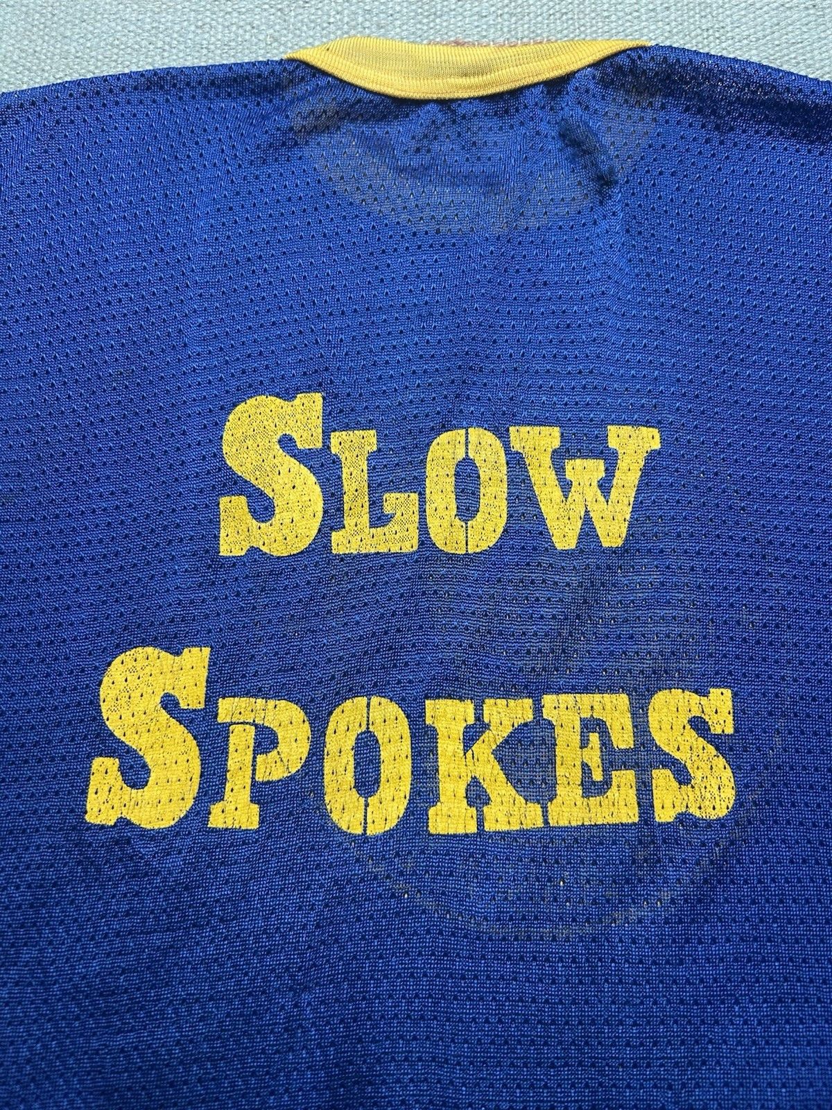 Vintage 70s mesh jersey t shirt Michigan Ontario trial slow spokes M Size US M / EU 48-50 / 2 - 9 Thumbnail