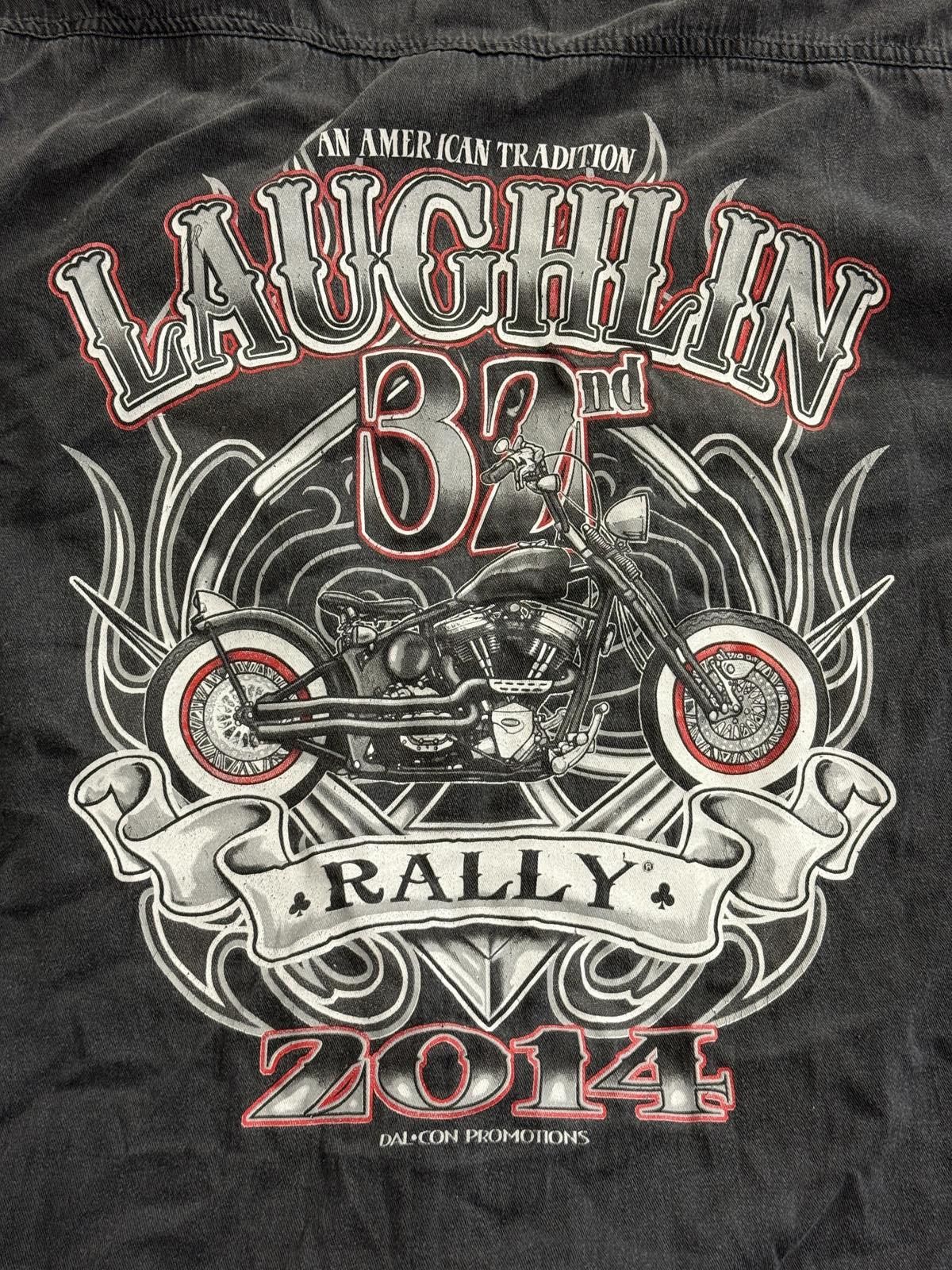 Designer Biker Laughlin River Run Cut Off Vest 2014 Faded 2XL Size US XXL / EU 58 / 5 - 5 Thumbnail