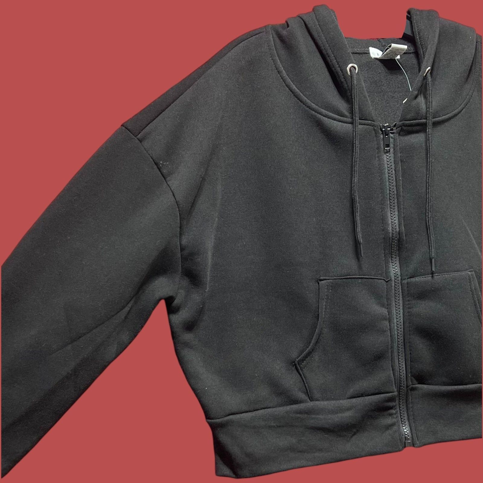 rue21 Rue 21 - Women's Long Sleeve Hooded Sweatshirt - Black - Ext Size XL / US 12-14 / IT 48-50 - 12 Thumbnail