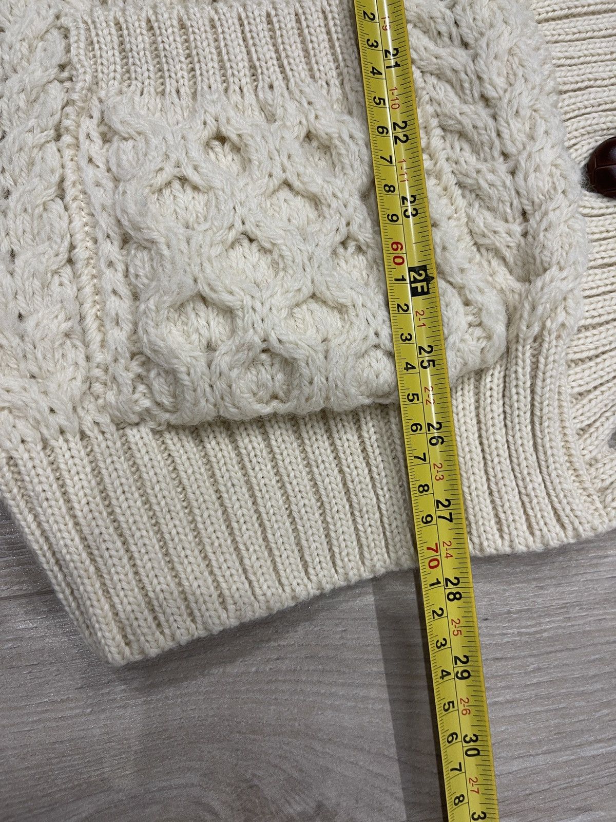 Vintage Vintage knitted cardigan beige wool unisex L Size XL / US 12-14 / IT 48-50 - 12 Thumbnail